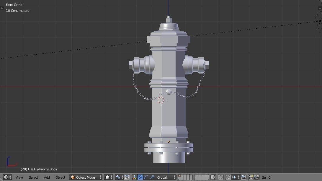 Fire Hydrant 9 - Vintage Fireplug - Emergency Equipment Low-poly 3D model_22