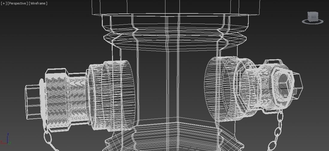 Fire Hydrant 9 - Vintage Fireplug - Emergency Equipment Low-poly 3D model_18