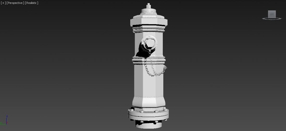Fire Hydrant 9 - Vintage Fireplug - Emergency Equipment Low-poly 3D model_25