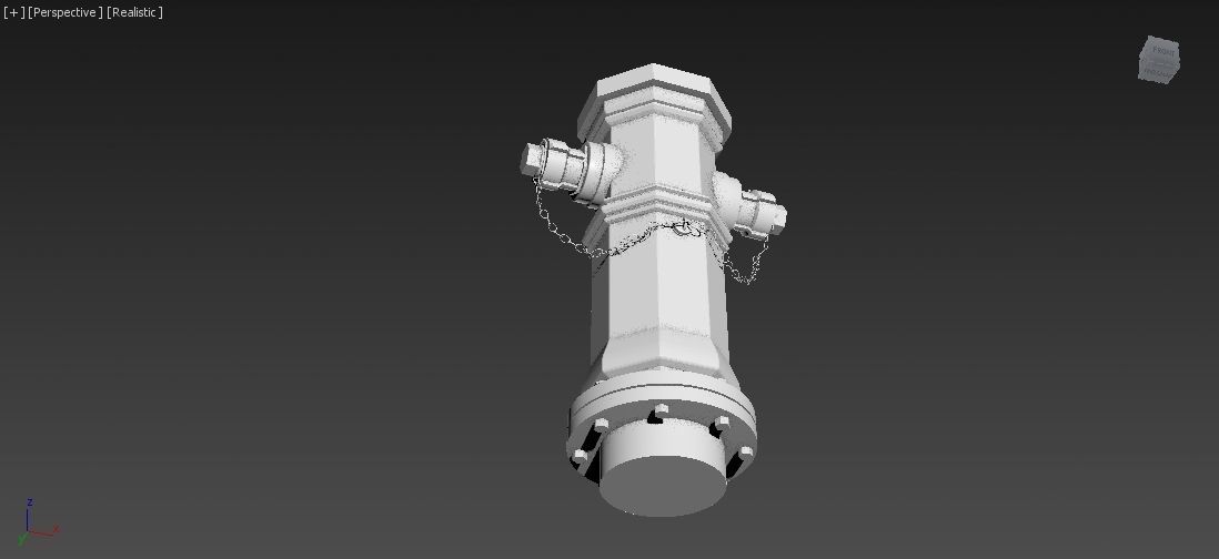 Fire Hydrant 9 - Vintage Fireplug - Emergency Equipment Low-poly 3D model_10