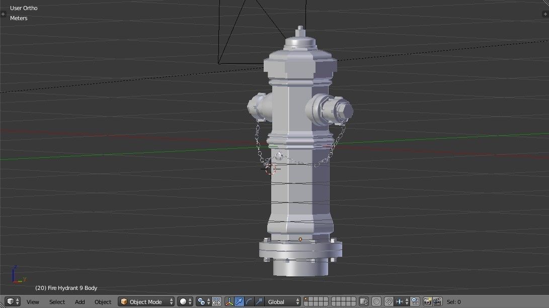 Fire Hydrant 9 - Vintage Fireplug - Emergency Equipment Low-poly 3D model_23