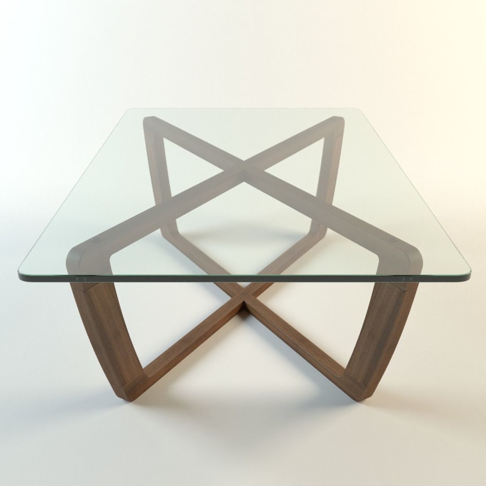 bark furniture table 3D model_1