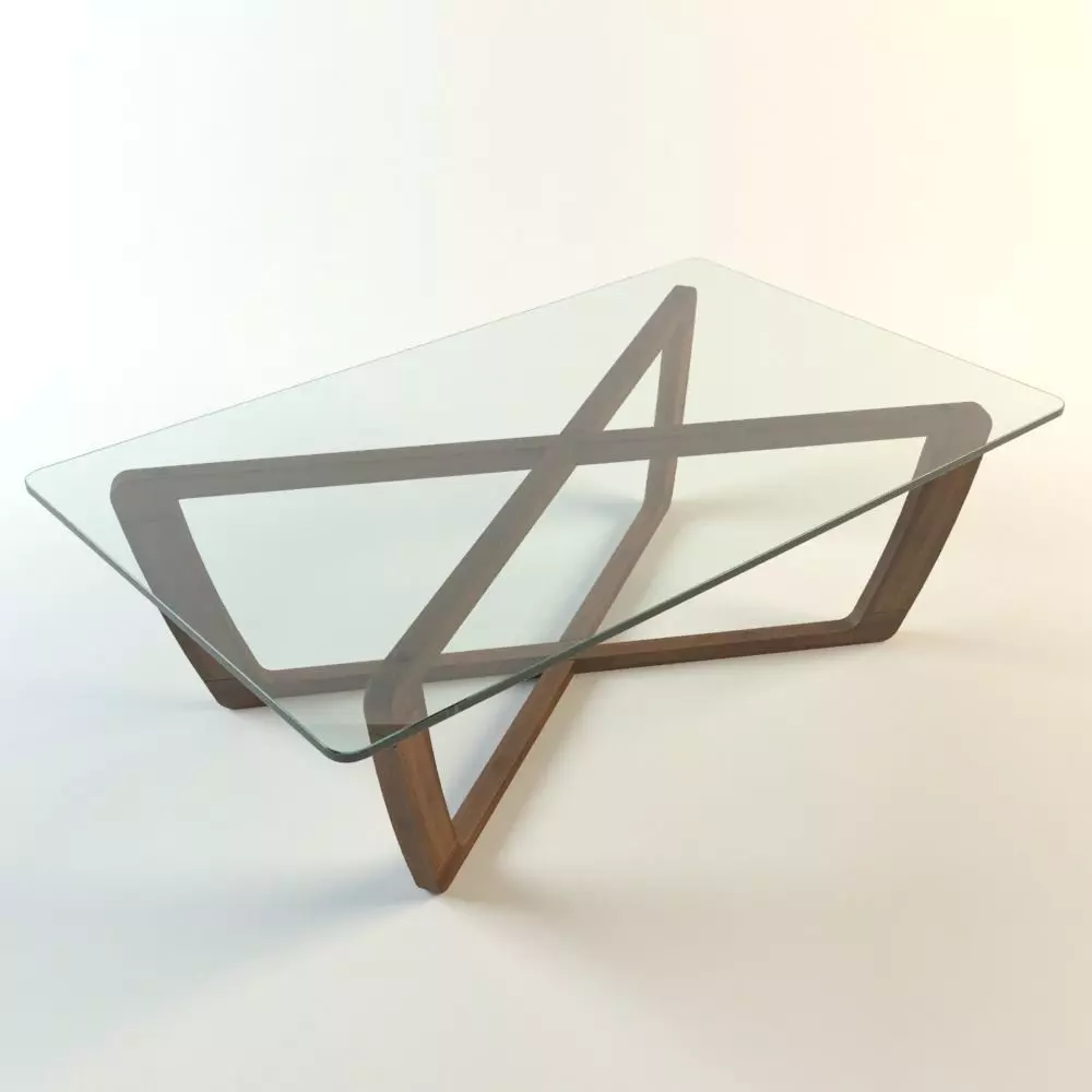 bark furniture table 3D model_0