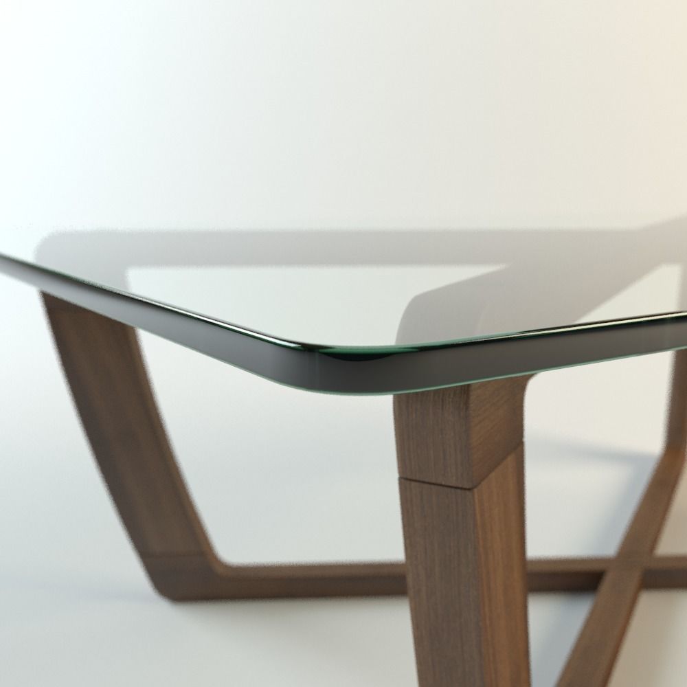 bark furniture table 3D model_2