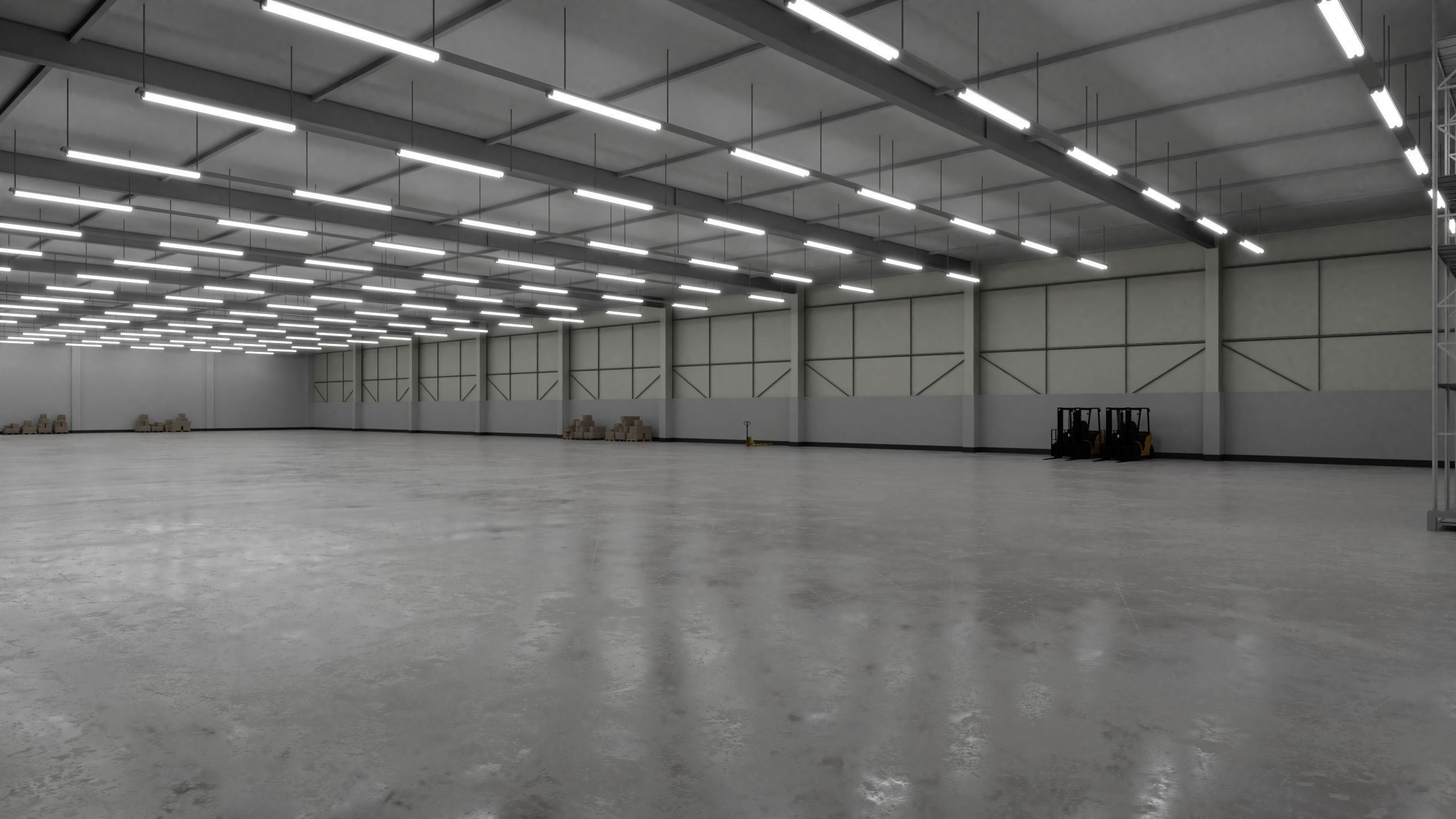 Industrial Warehouse Interior 3b Low-poly 3D model_4