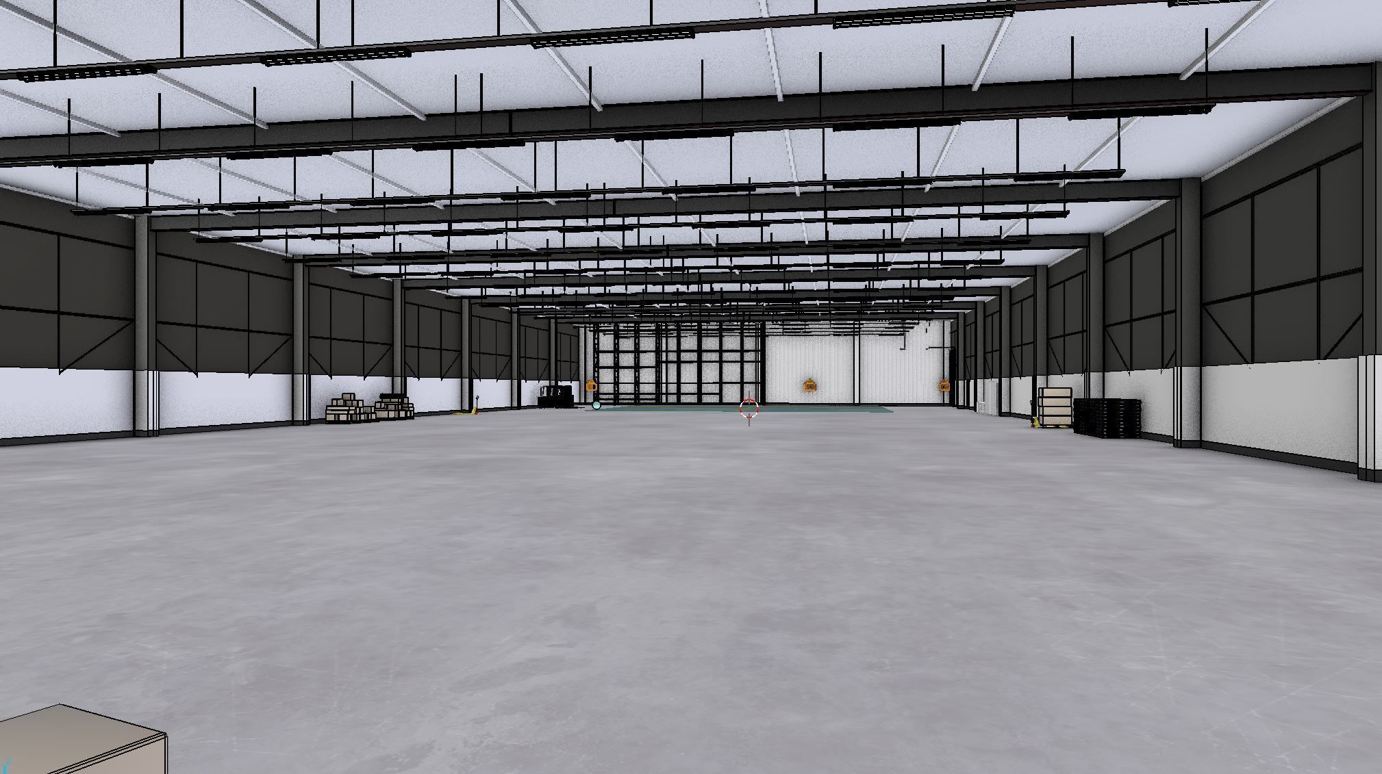 Industrial Warehouse Interior 3b Low-poly 3D model_8