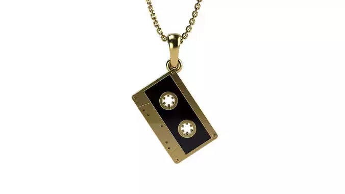 Magnetic Cassette pendant V2 3D print model