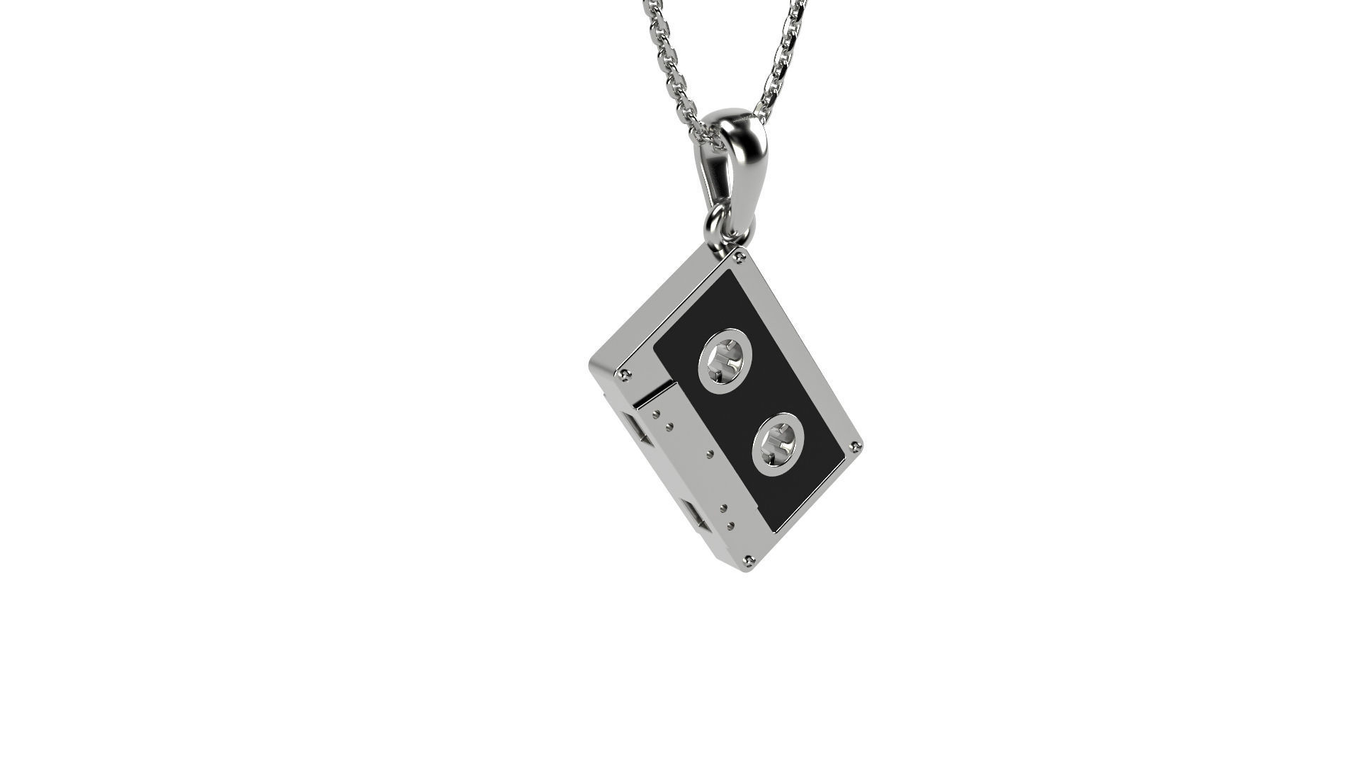Magnetic Cassette pendant V2 3D print model_4