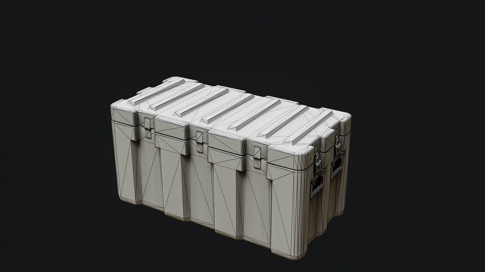 Low Poly PBR Military Crate 1 Low-poly 3D model_14