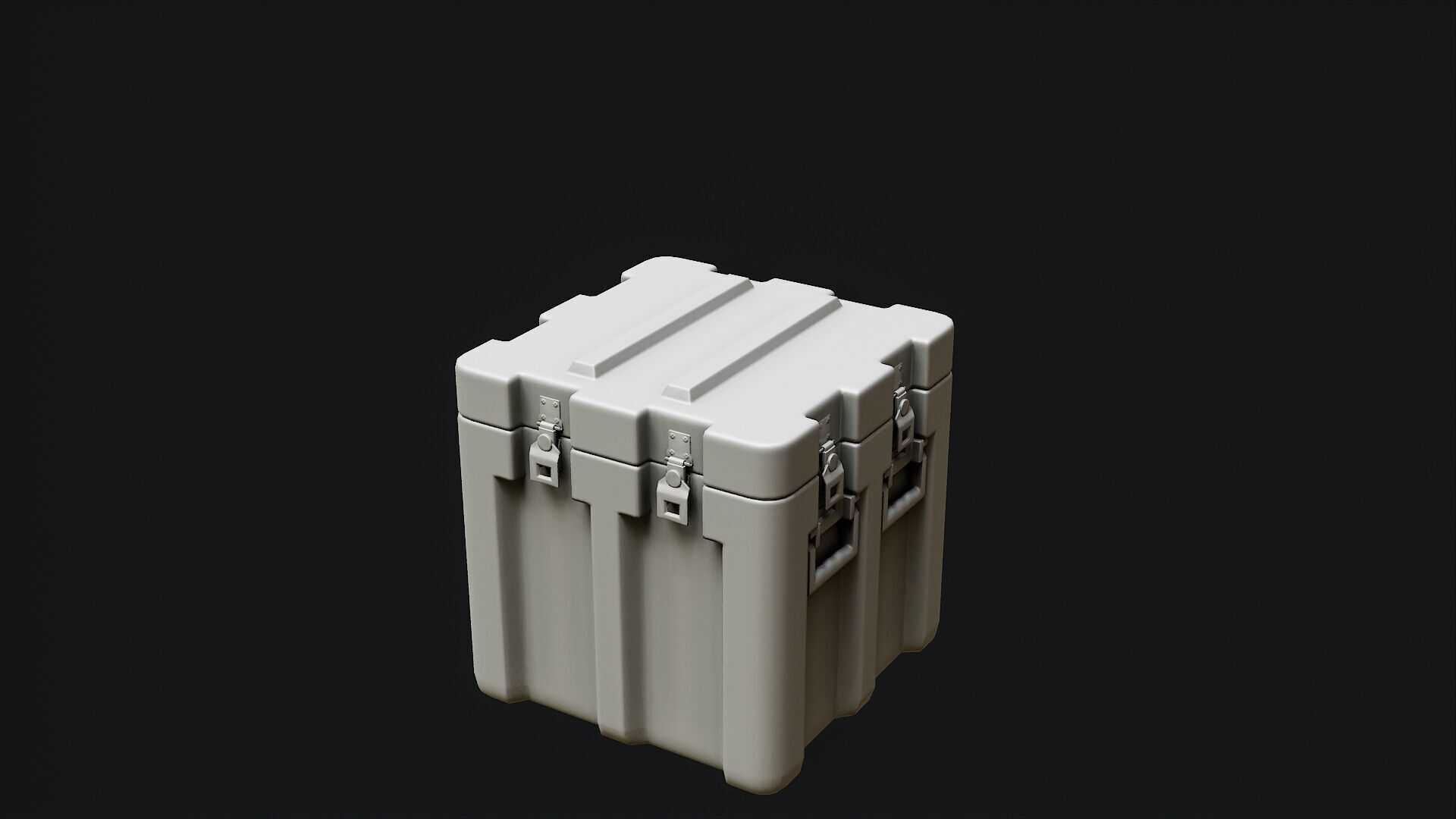 Low Poly PBR Military Crate 2 Low-poly 3D model_11