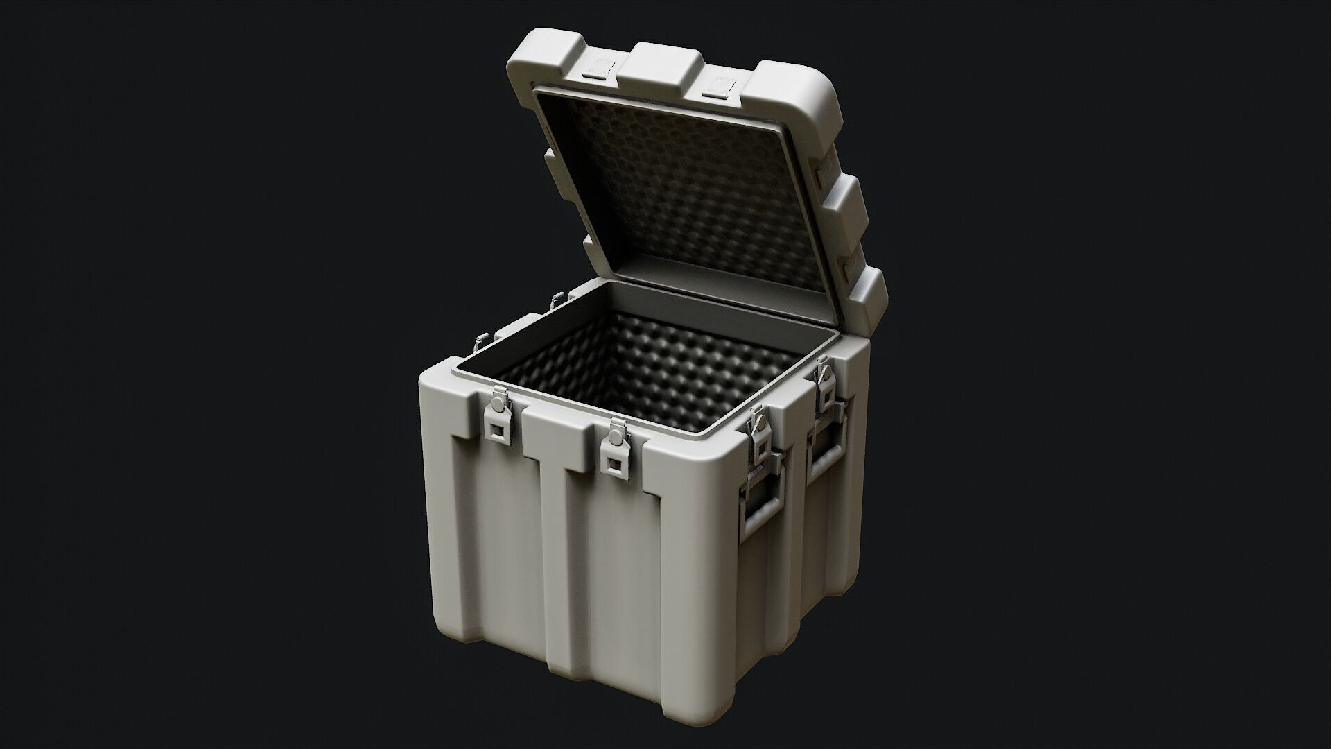 Low Poly PBR Military Crate 2 Low-poly 3D model_7