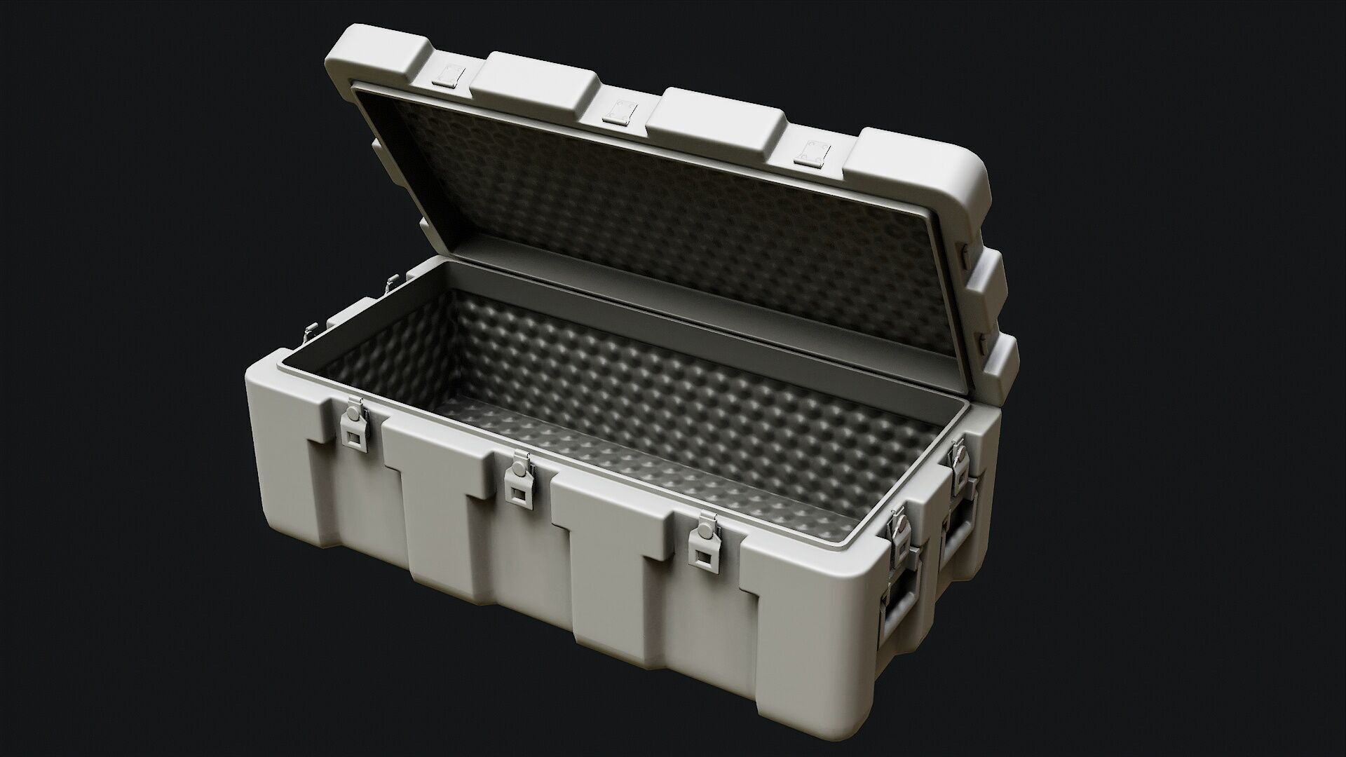 Low Poly PBR Military Crate 3 Low-poly 3D model_7
