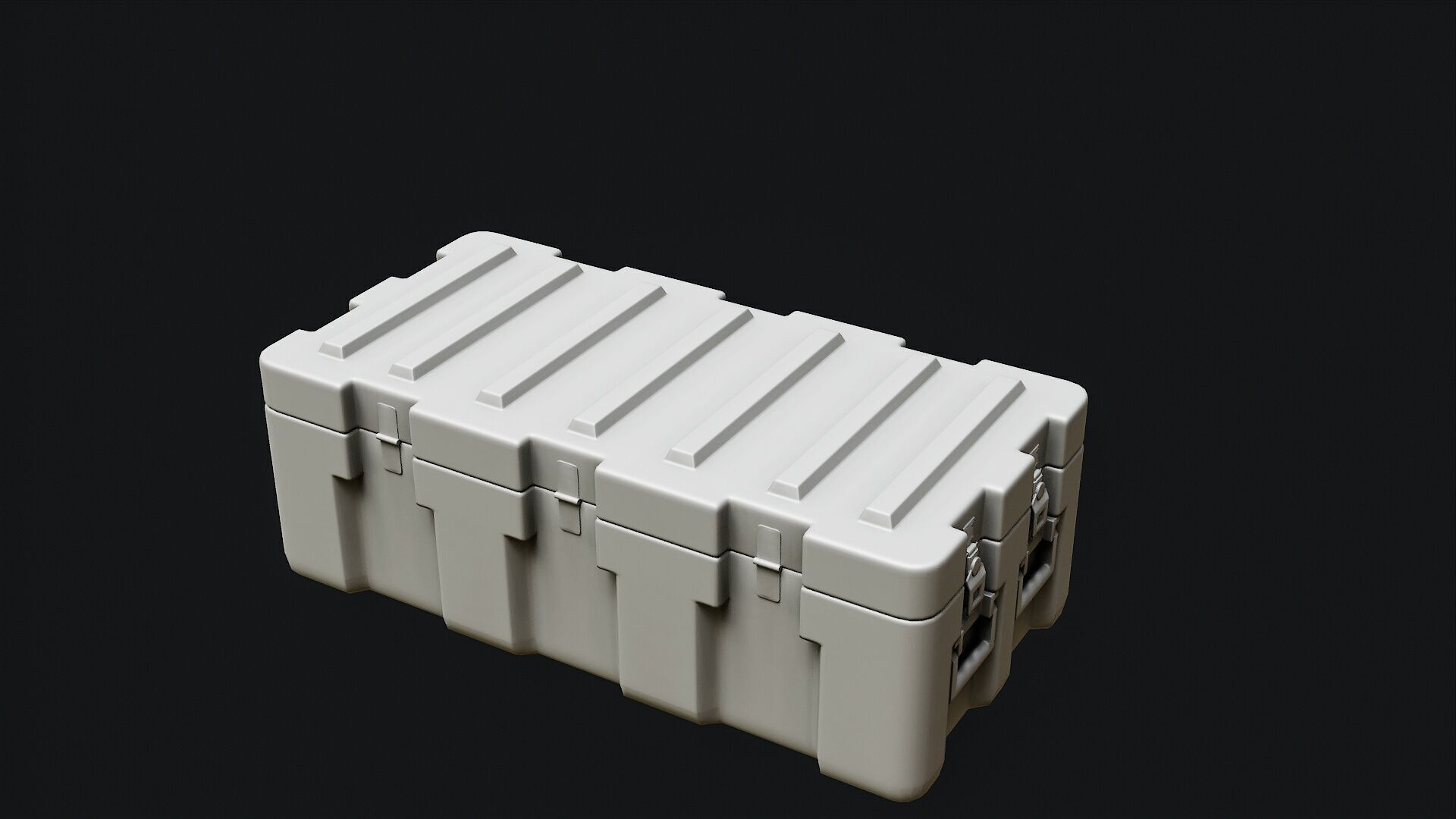 Low Poly PBR Military Crate 3 Low-poly 3D model_13