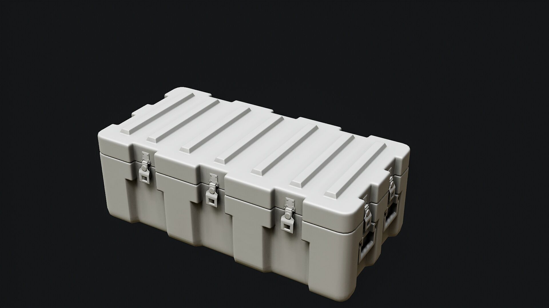 Low Poly PBR Military Crate 3 Low-poly 3D model_11