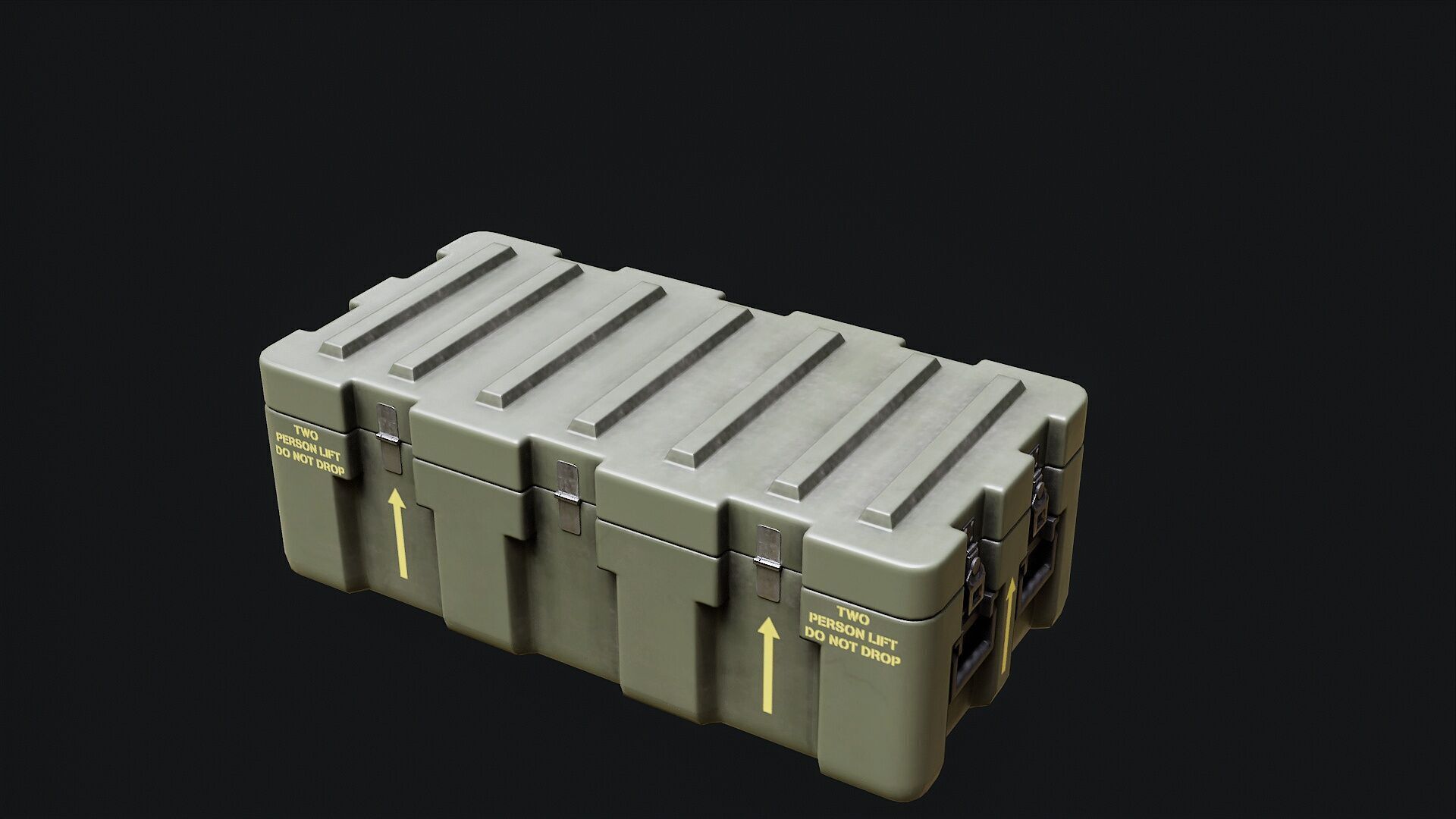 Low Poly PBR Military Crate Collection Low-poly 3D model_16