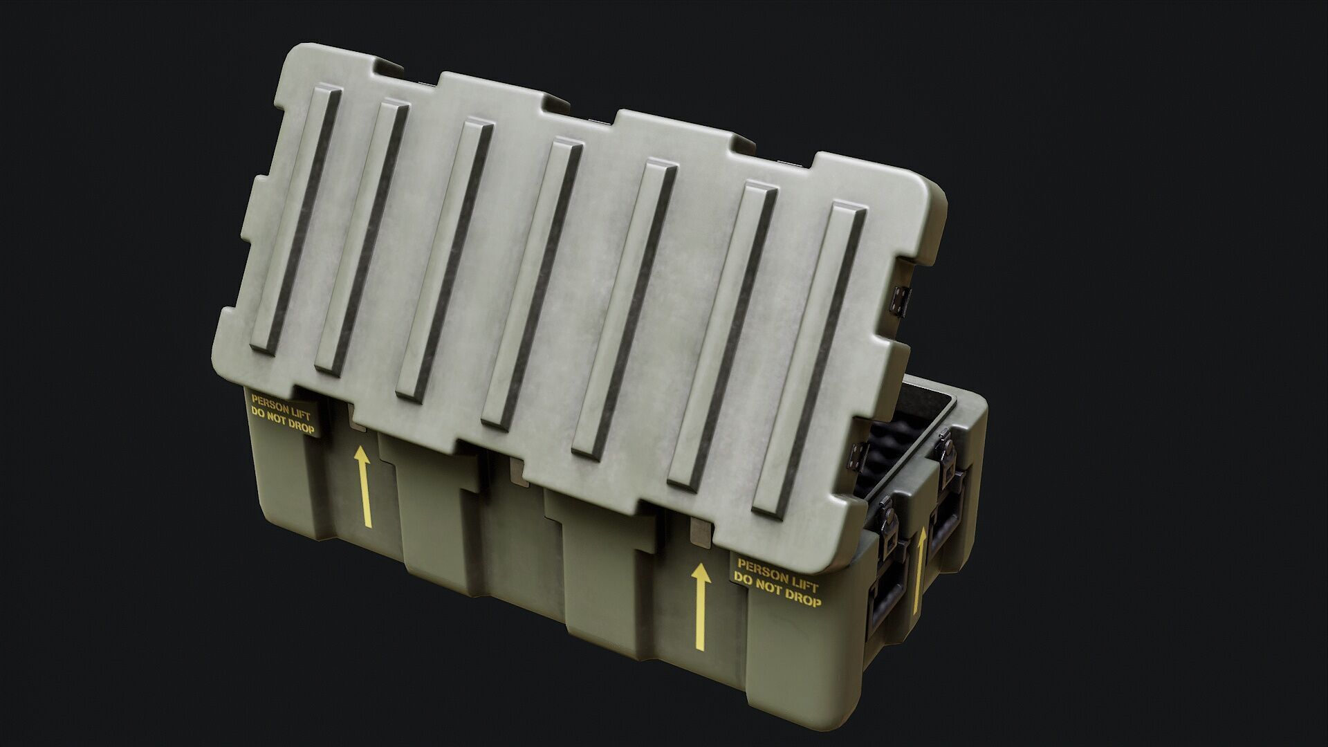 Low Poly PBR Military Crate Collection Low-poly 3D model_14