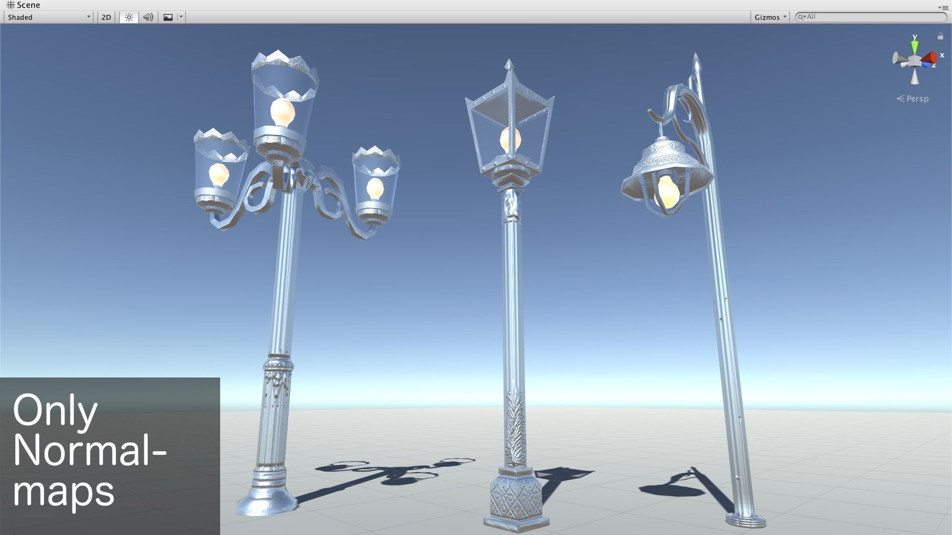Victorian Street Lantern Pack Low-poly 3D model_8