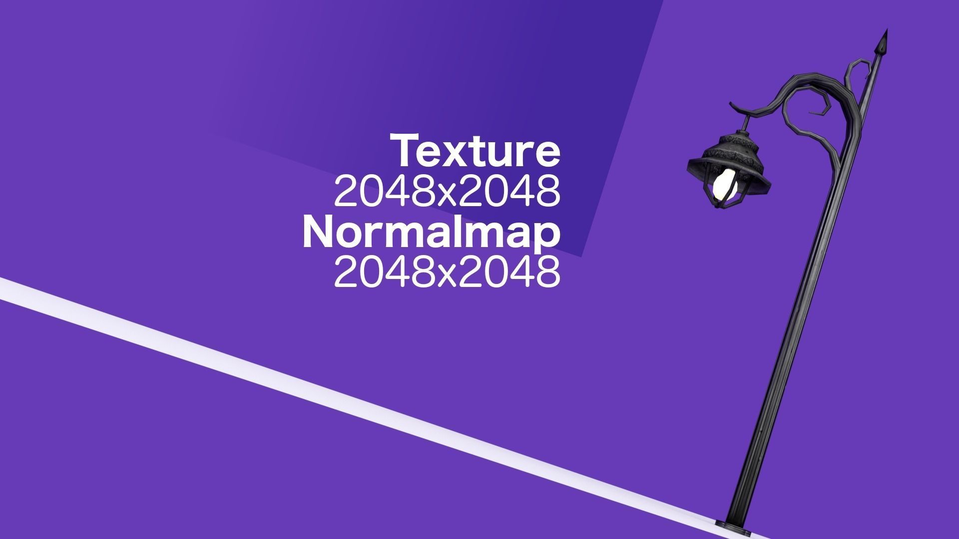 Victorian Street Lantern Pack Low-poly 3D model_5