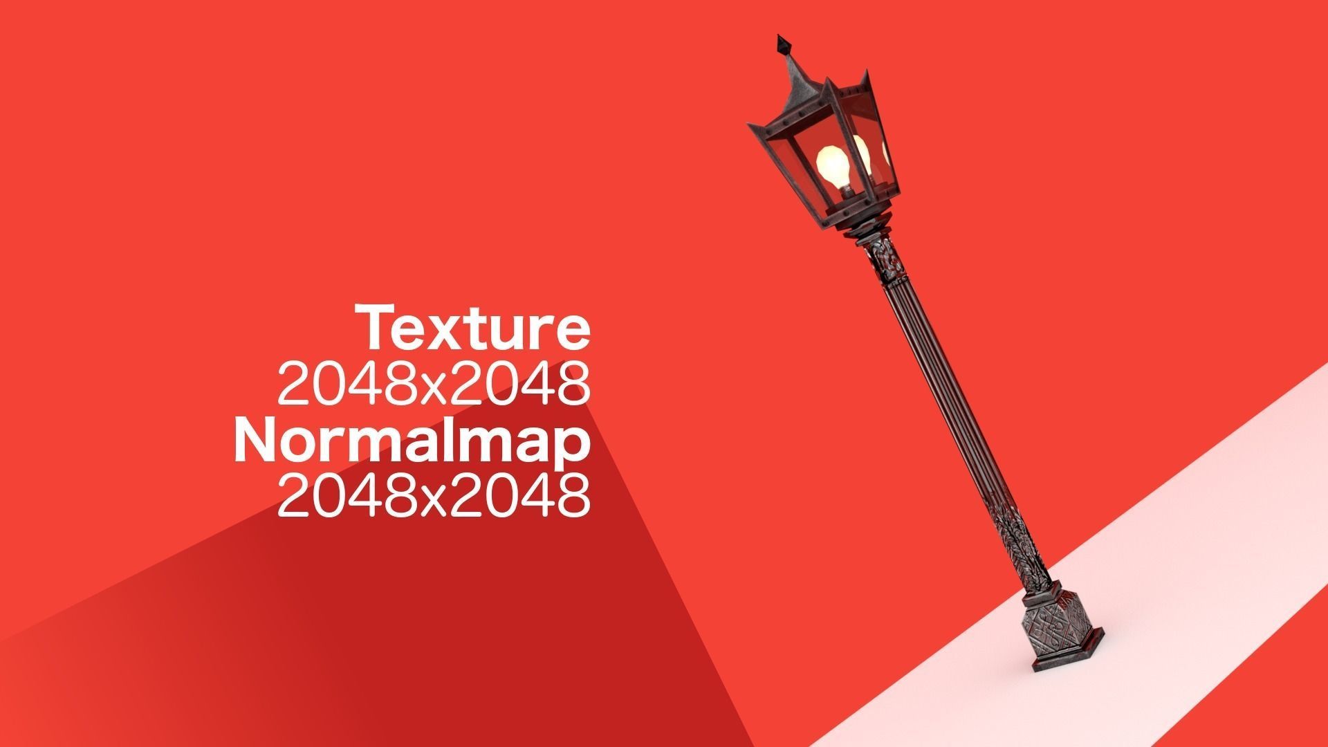 Victorian Street Lantern Pack Low-poly 3D model_3