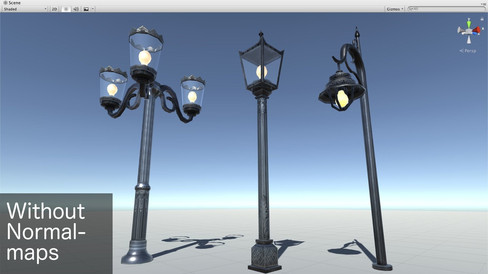 Victorian Street Lantern Pack Low-poly 3D model_7