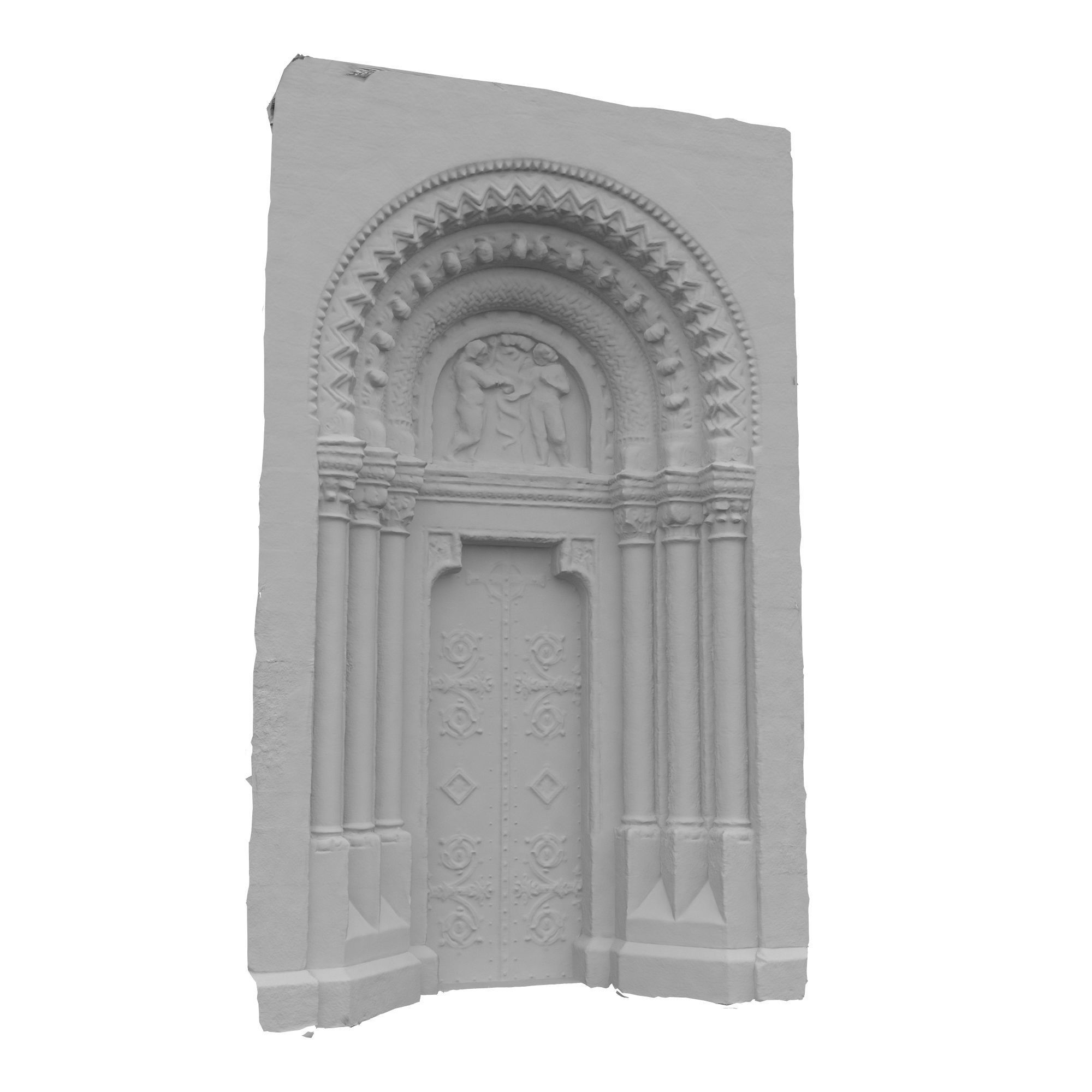 Church portal Low-poly 3D model_41