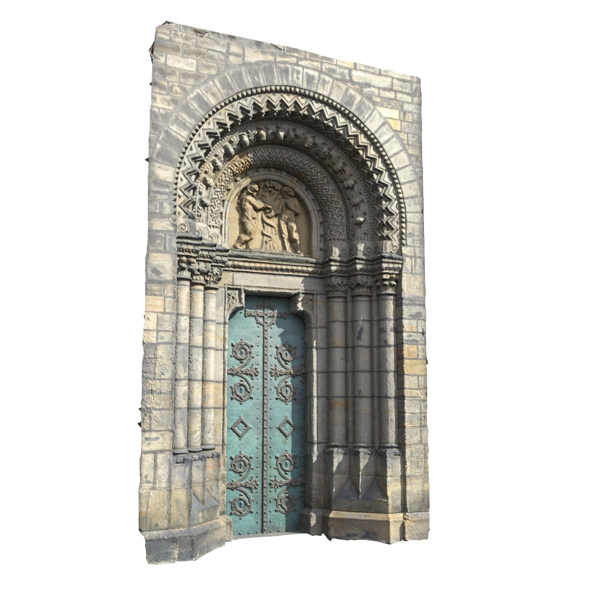Church portal Low-poly 3D model_24