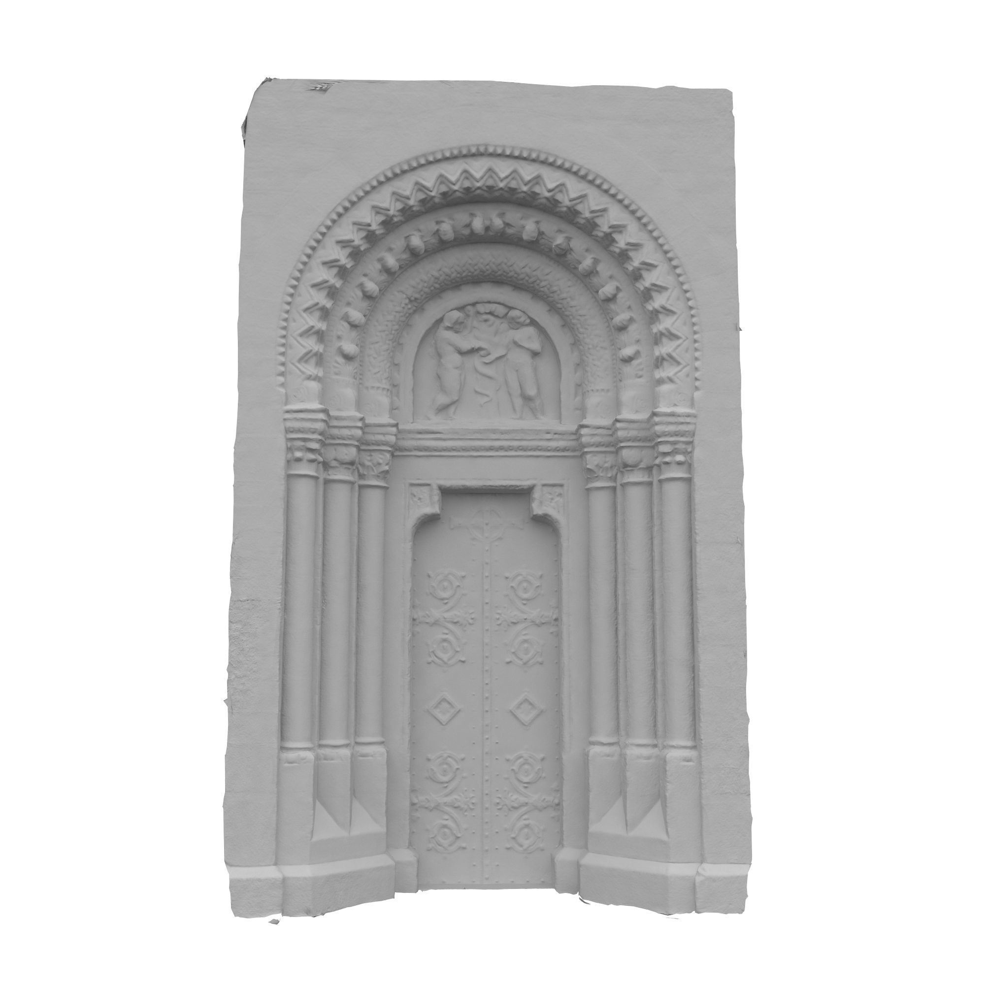 Church portal Low-poly 3D model_43