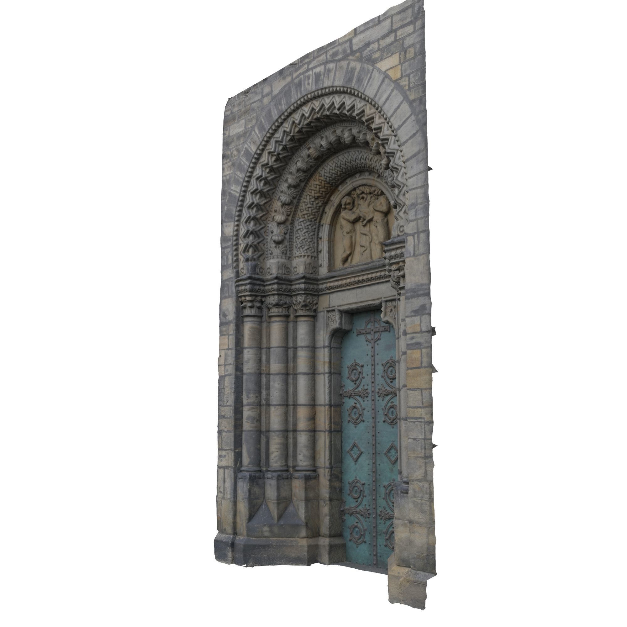 Church portal Low-poly 3D model_18