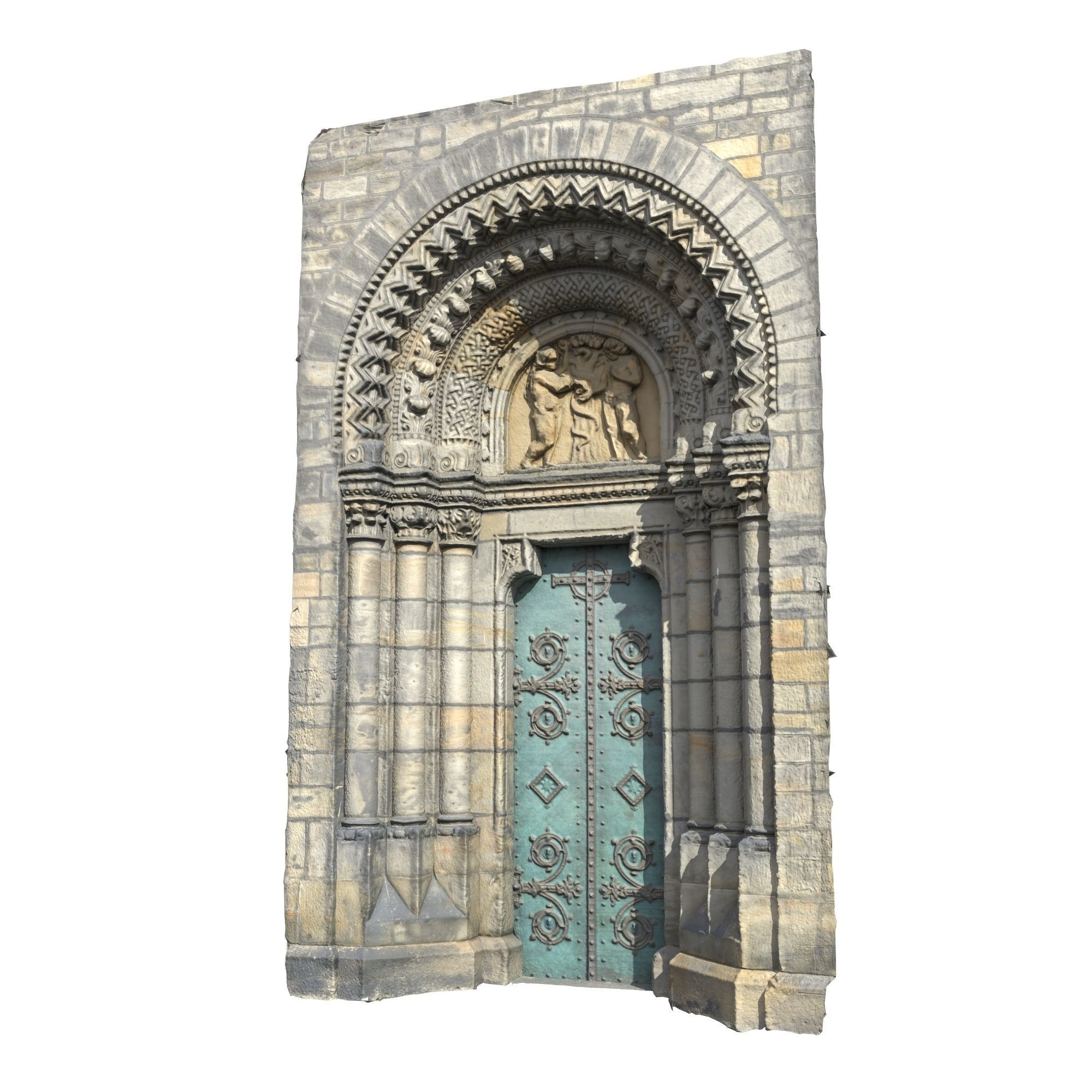 Church portal Low-poly 3D model_30