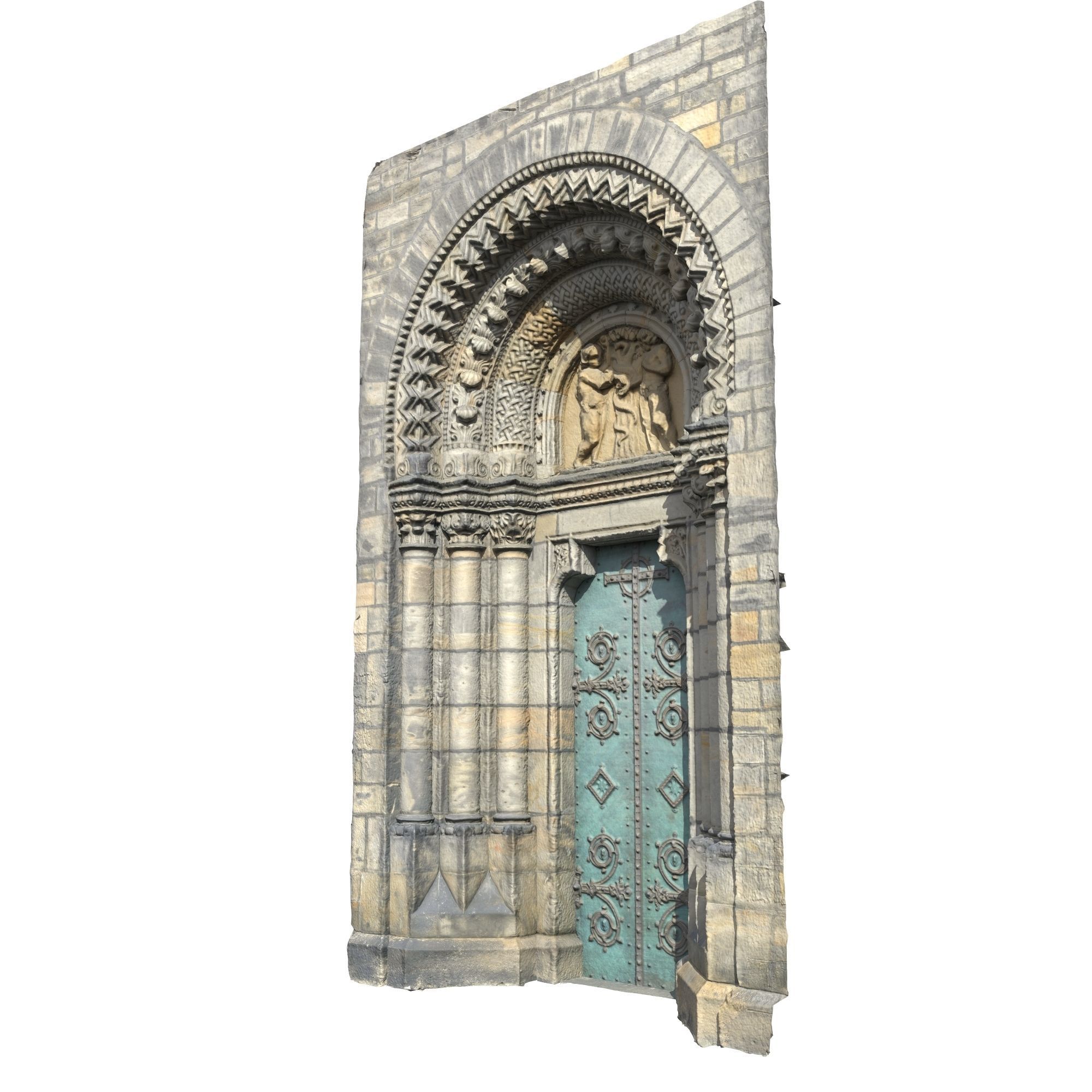 Church portal Low-poly 3D model_33