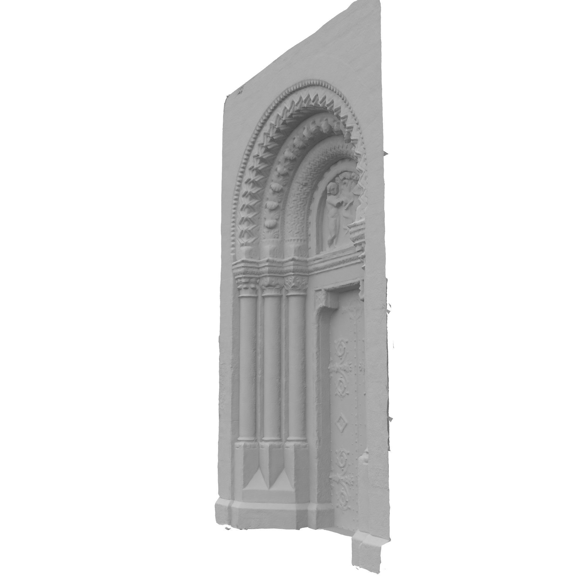 Church portal Low-poly 3D model_51