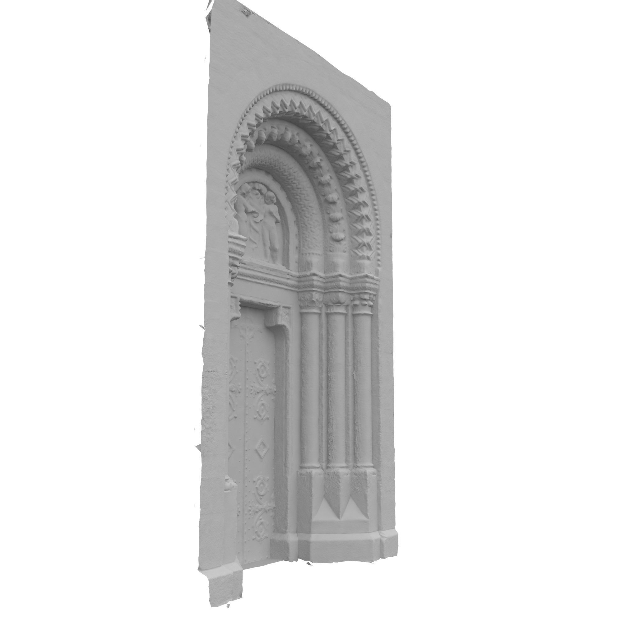 Church portal Low-poly 3D model_36
