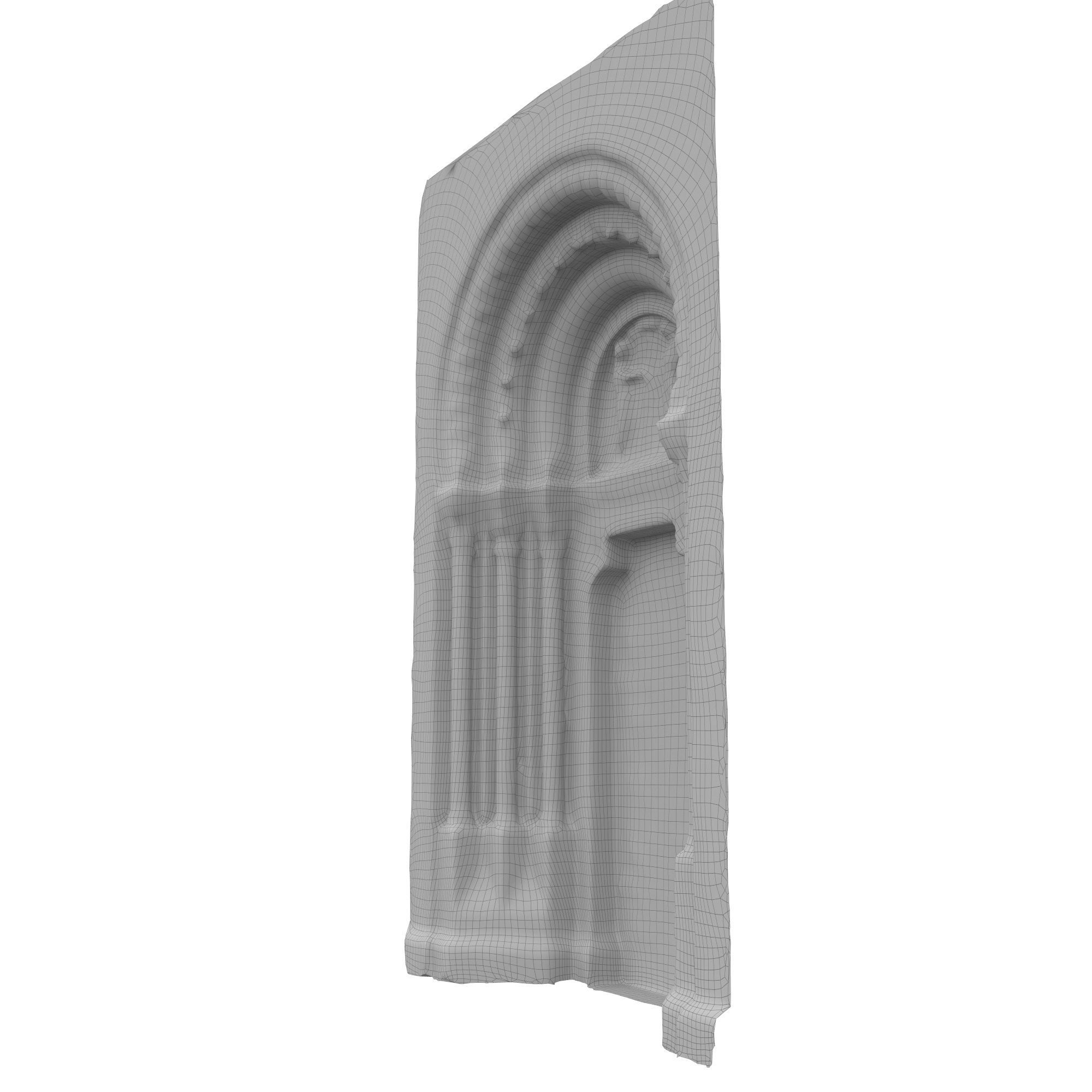 Church portal Low-poly 3D model_67