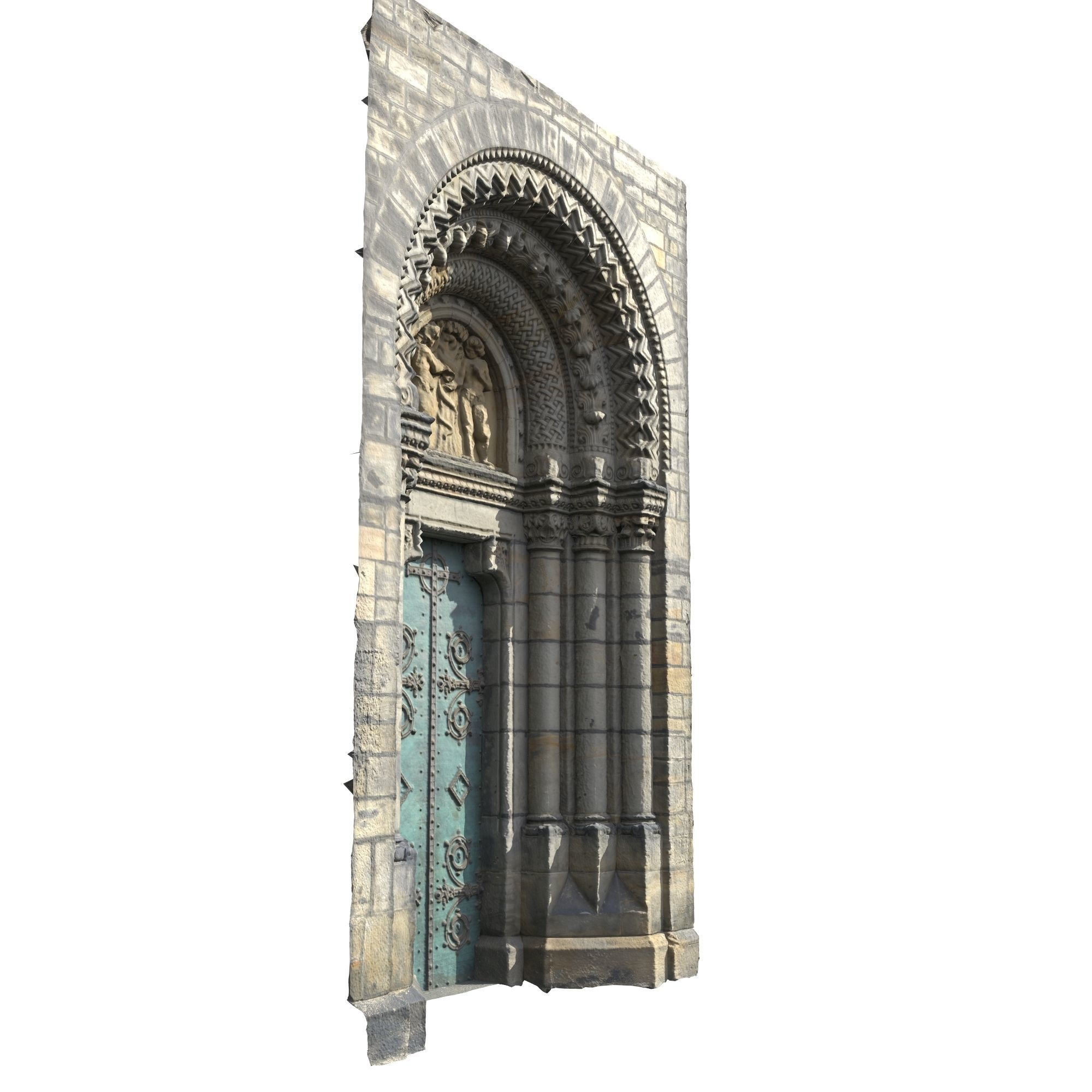 Church portal Low-poly 3D model_20