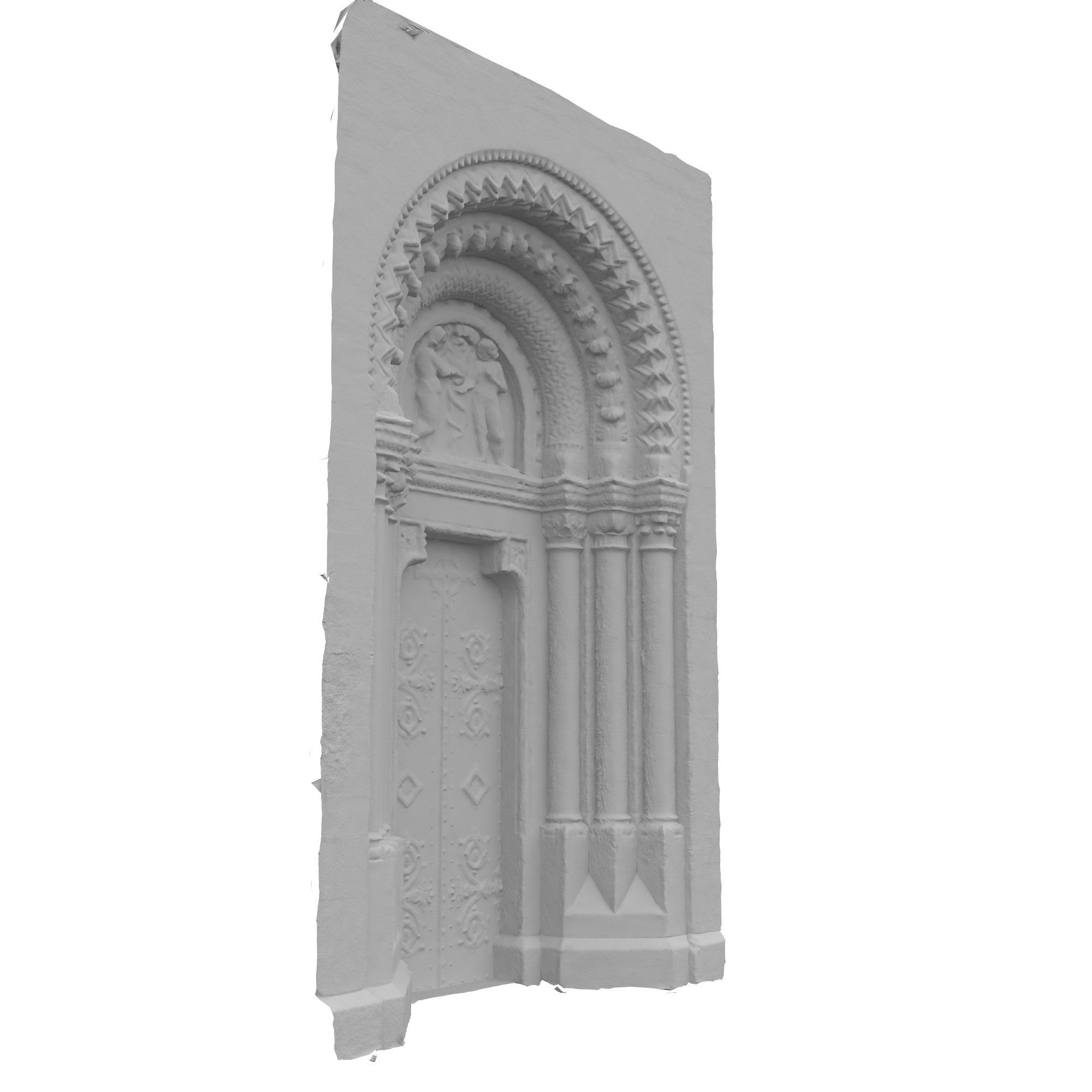Church portal Low-poly 3D model_37