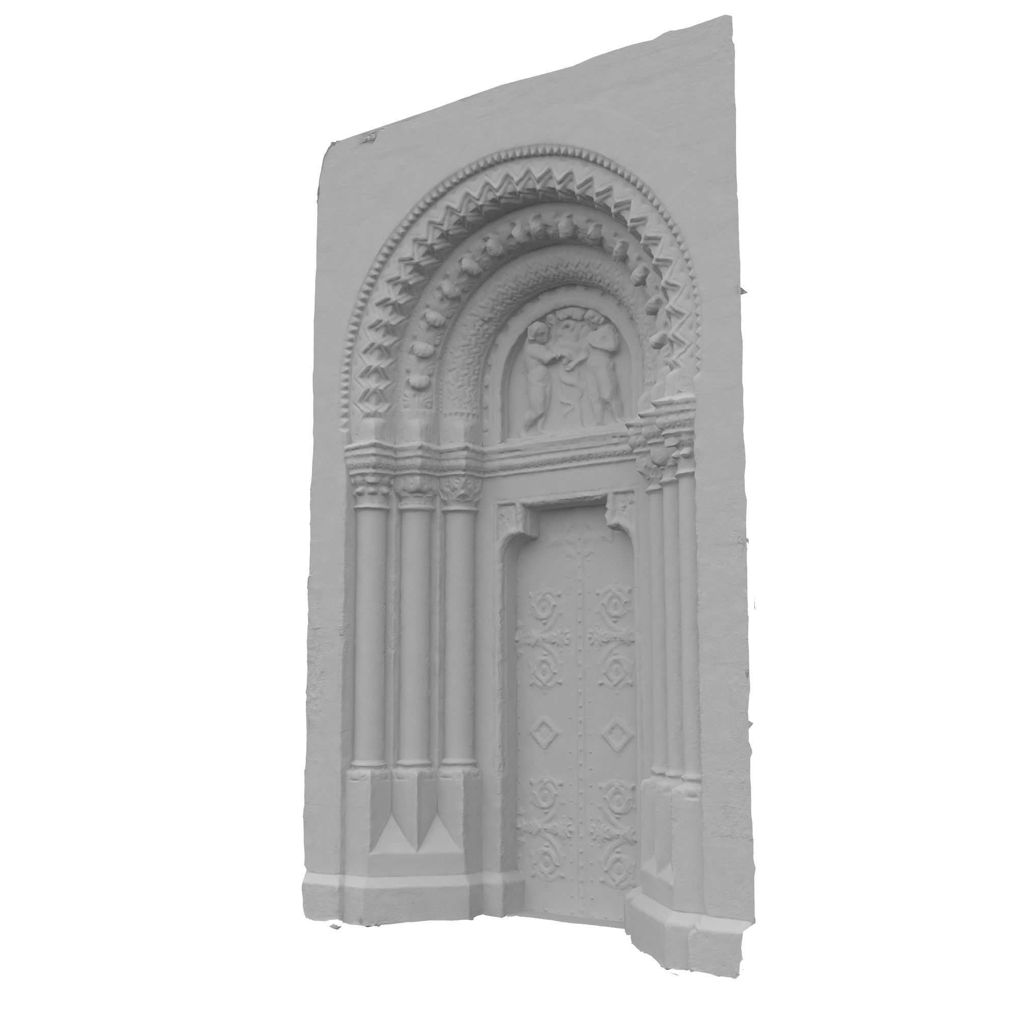 Church portal Low-poly 3D model_48