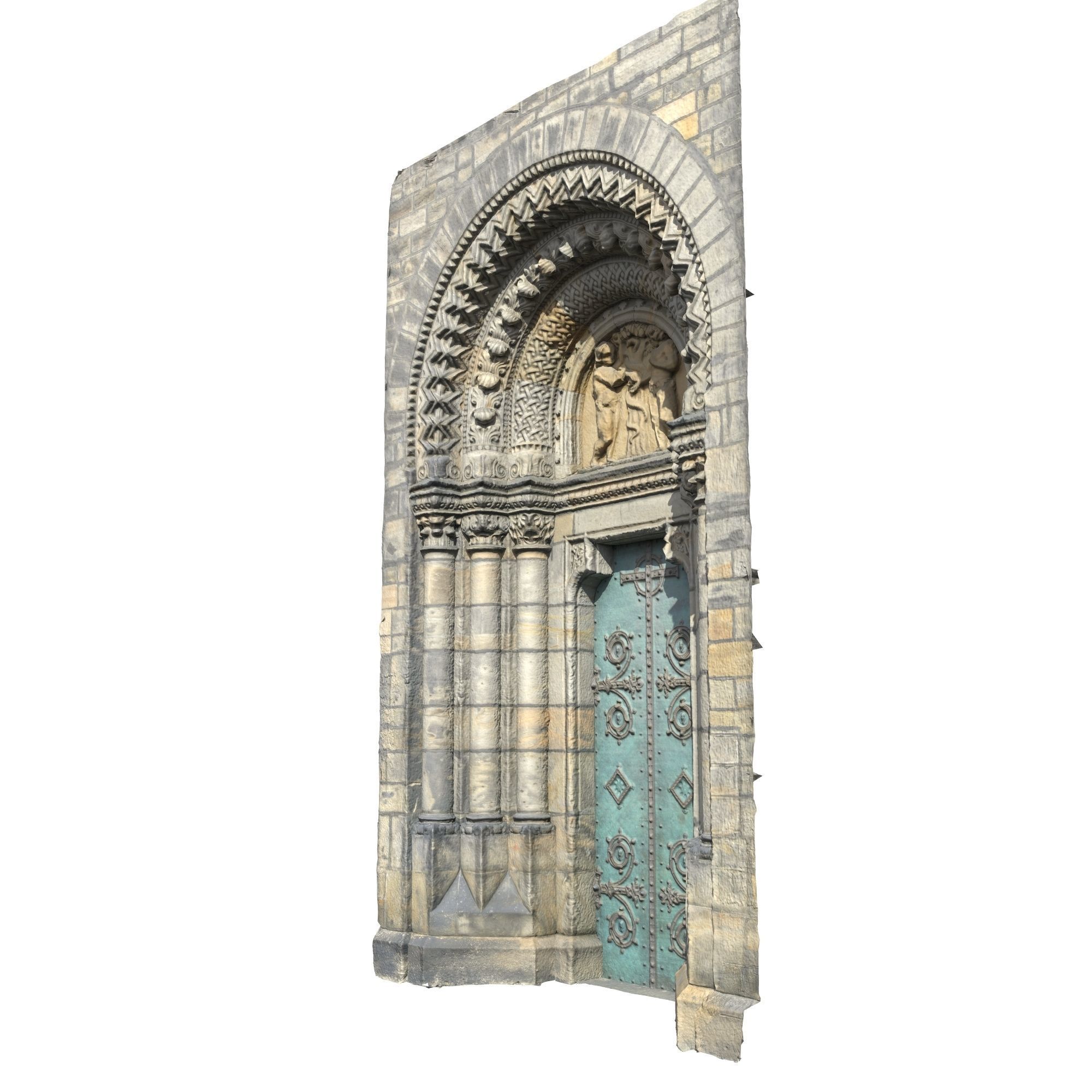 Church portal Low-poly 3D model_34