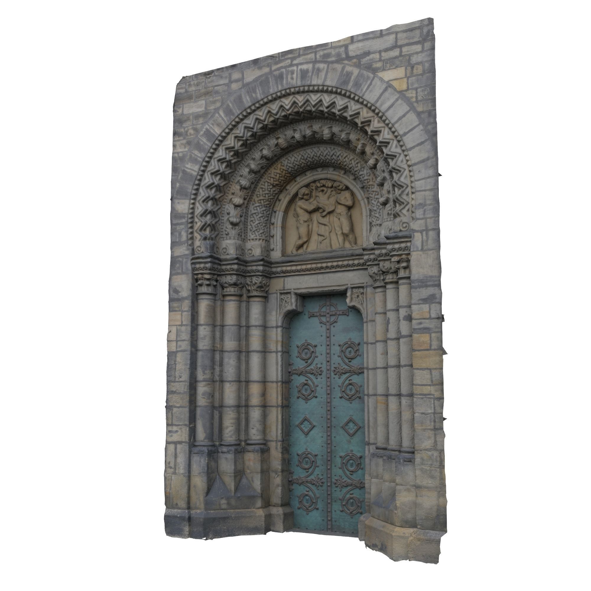 Church portal Low-poly 3D model_15