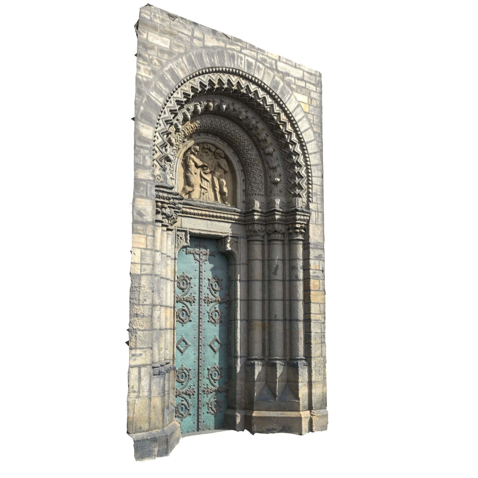 Church portal Low-poly 3D model_22