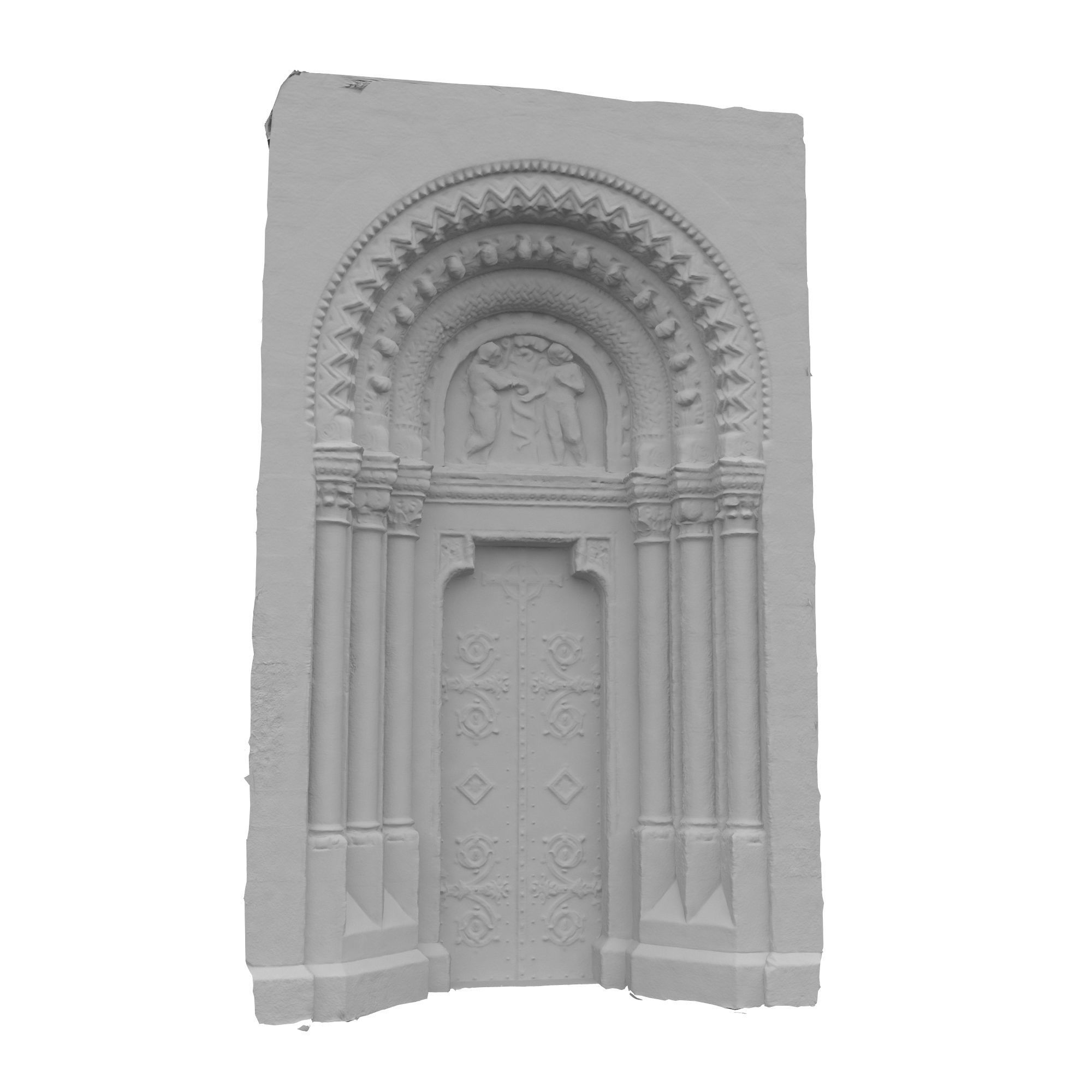 Church portal Low-poly 3D model_42