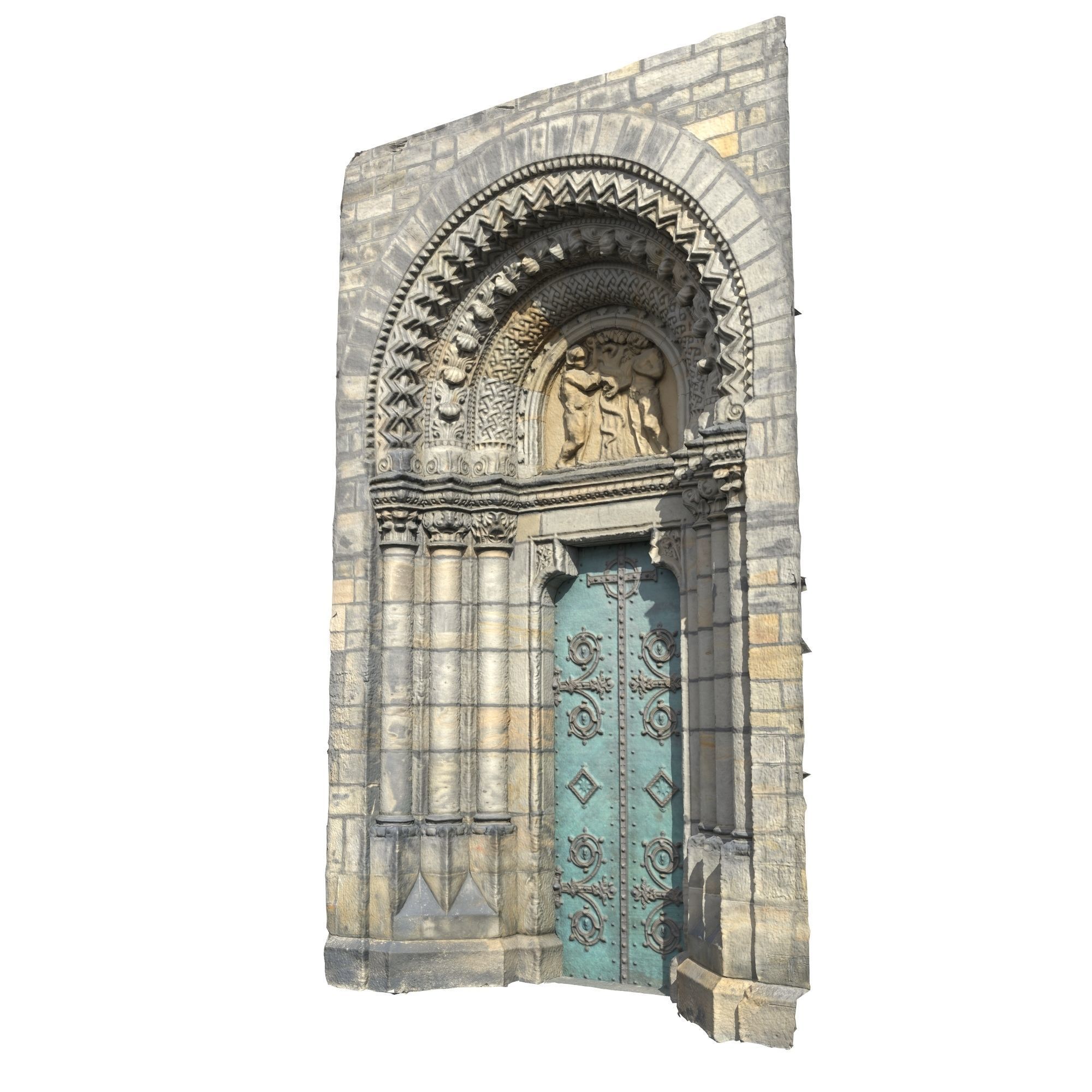 Church portal Low-poly 3D model_32