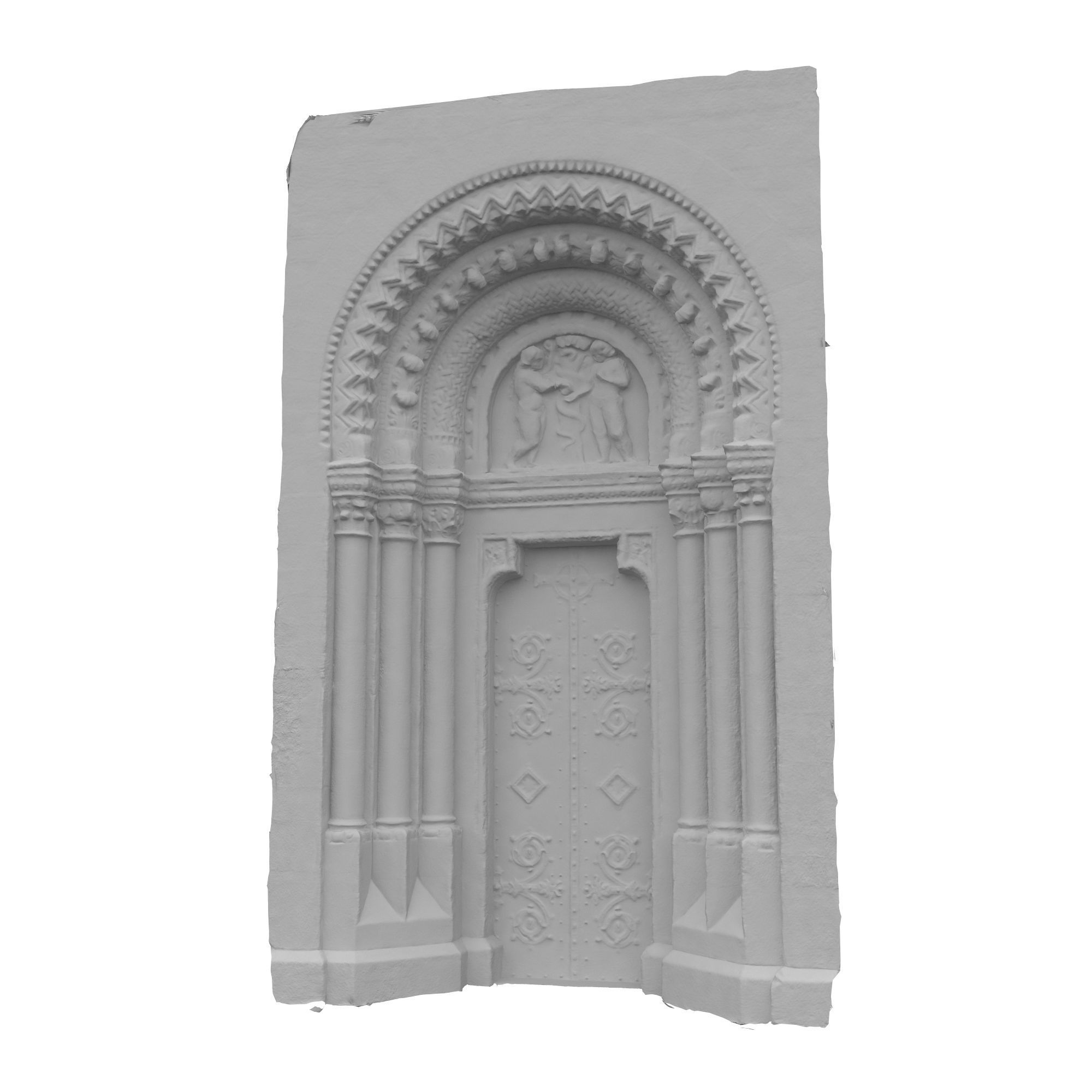 Church portal Low-poly 3D model_45