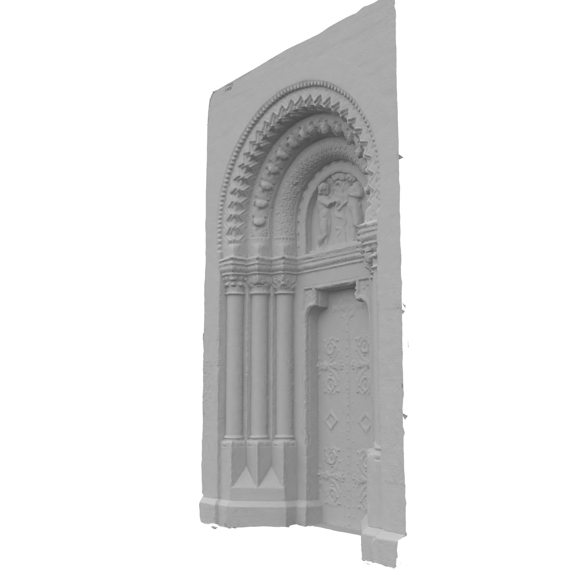 Church portal Low-poly 3D model_50