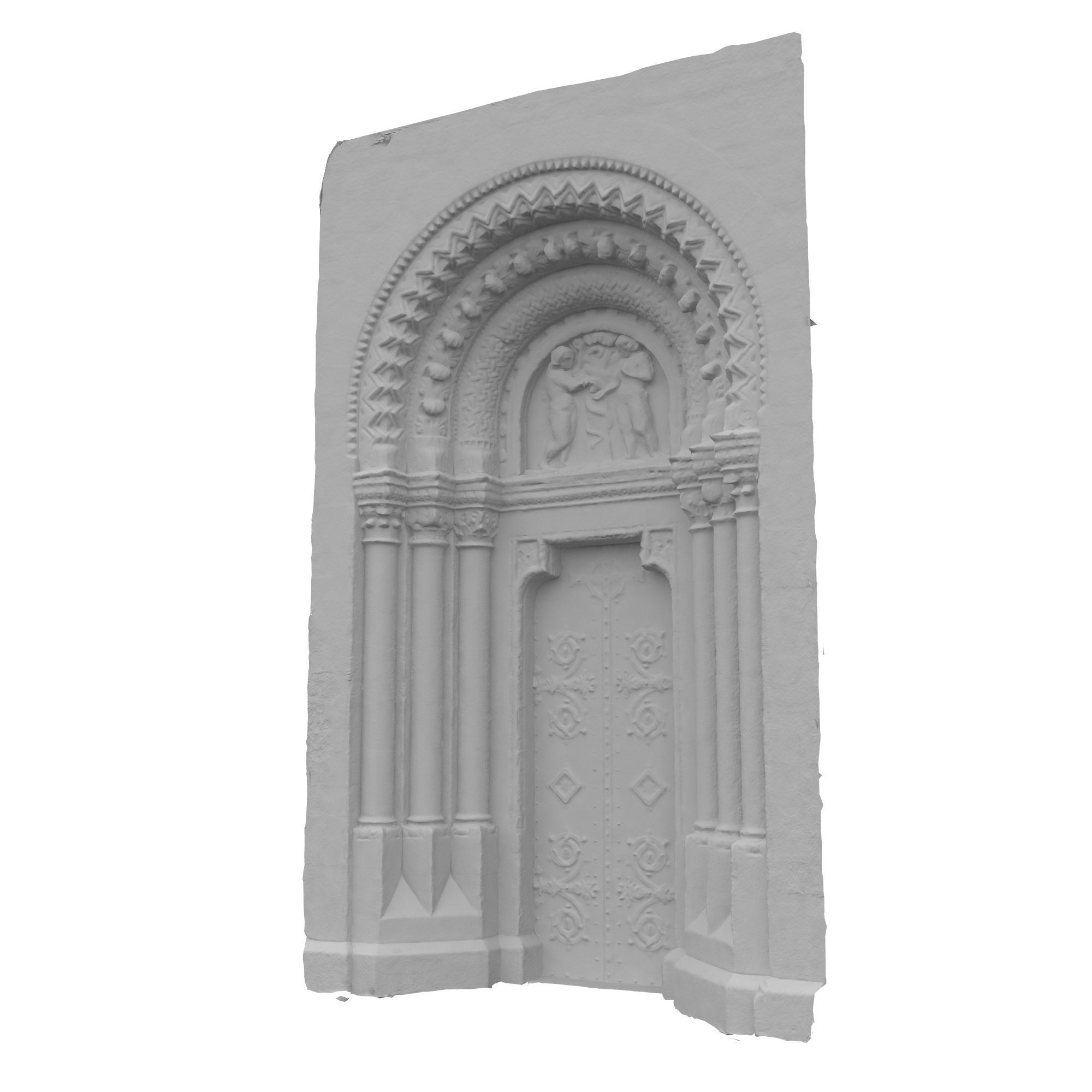 Church portal Low-poly 3D model_47