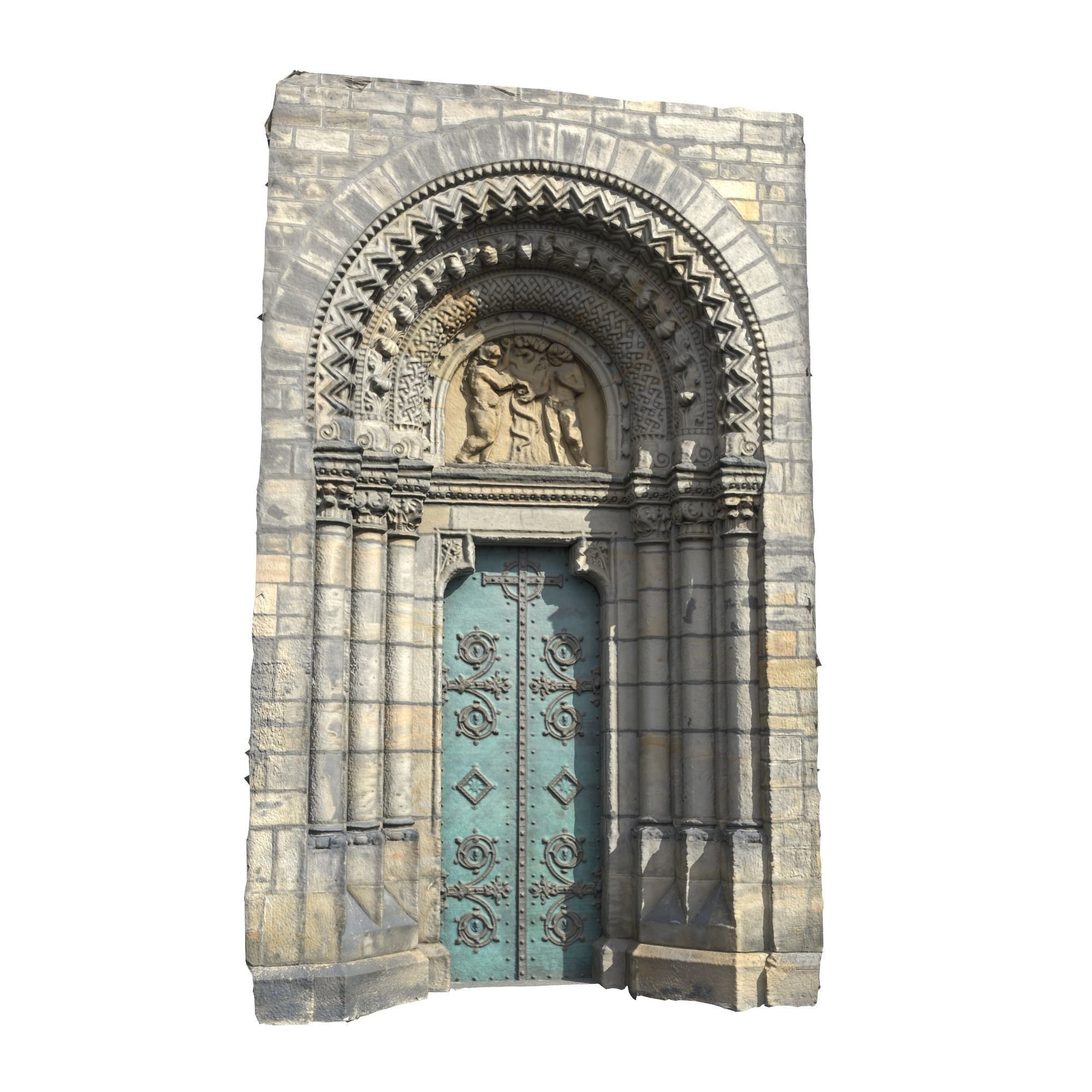 Church portal Low-poly 3D model_26