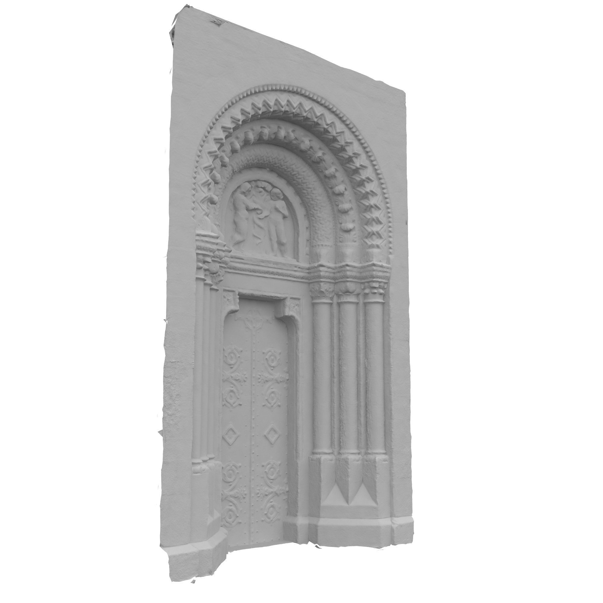Church portal Low-poly 3D model_38