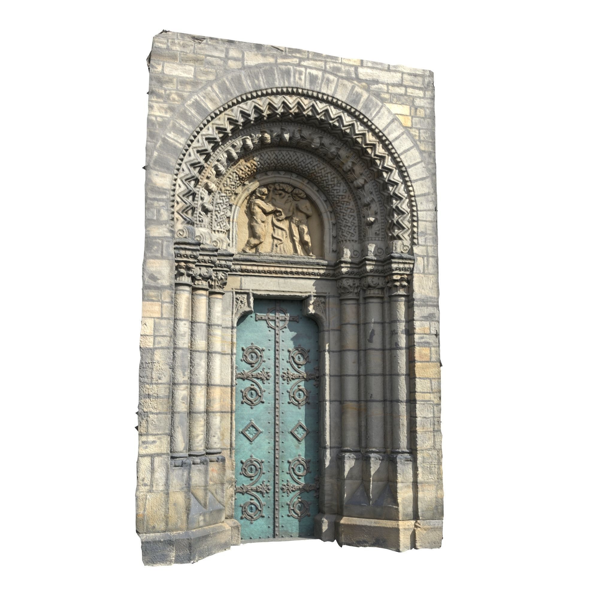 Church portal Low-poly 3D model_25