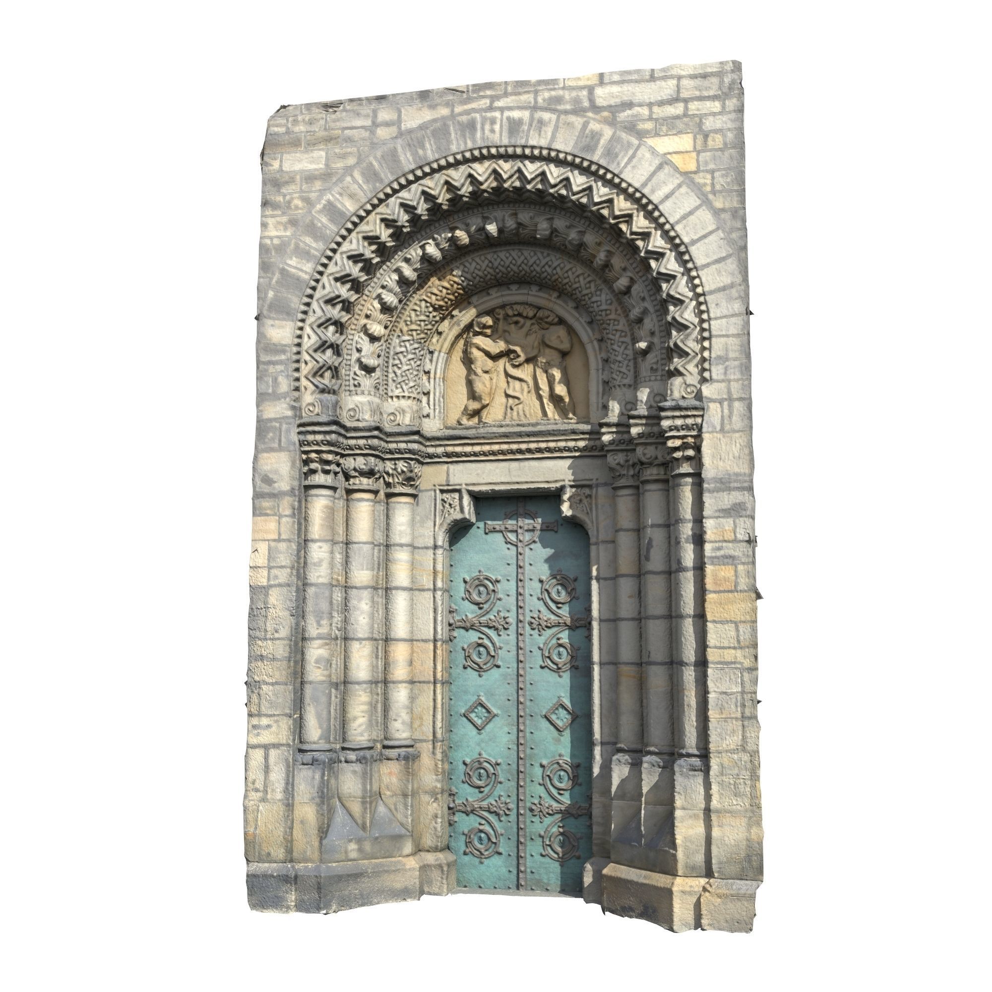 Church portal Low-poly 3D model_29