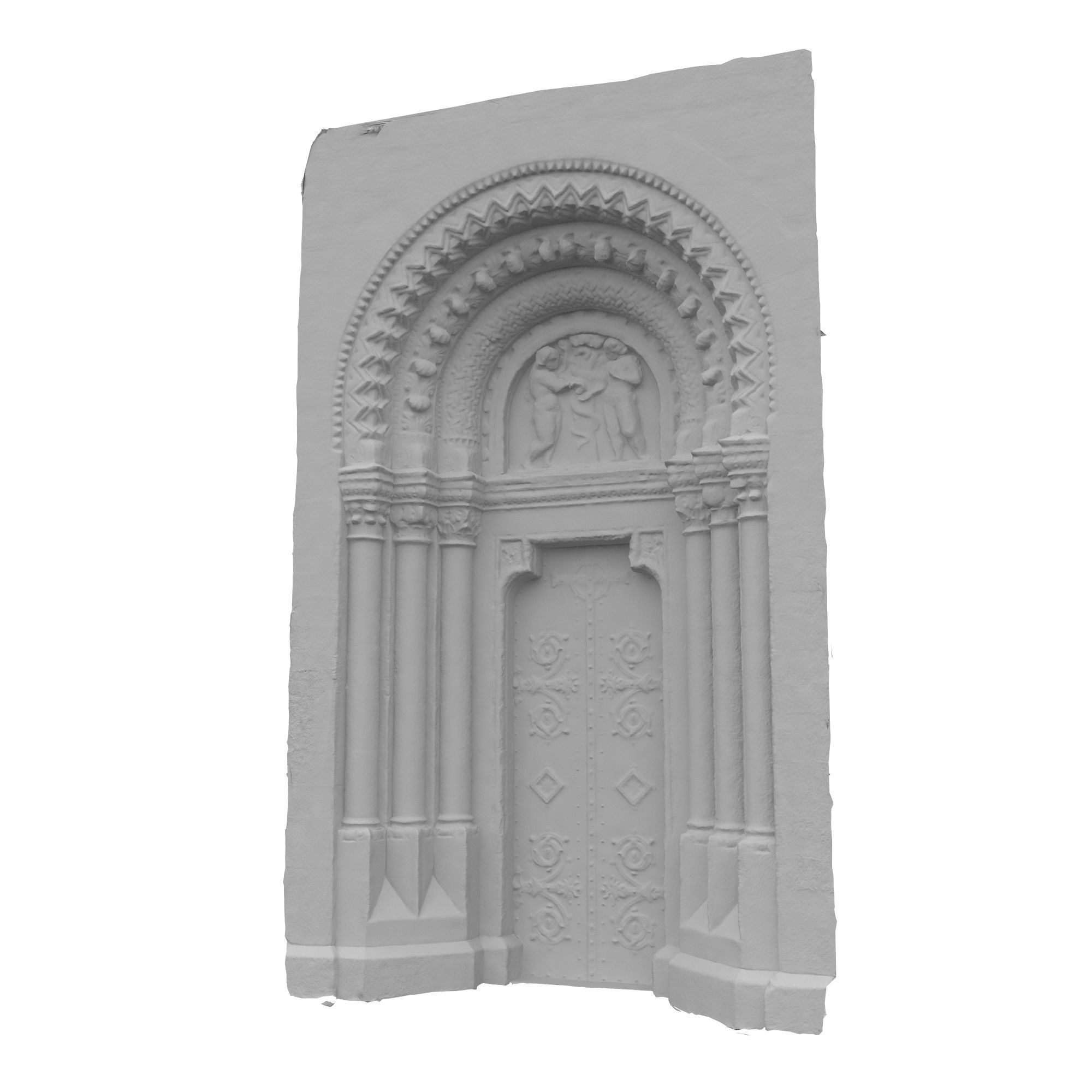 Church portal Low-poly 3D model_46