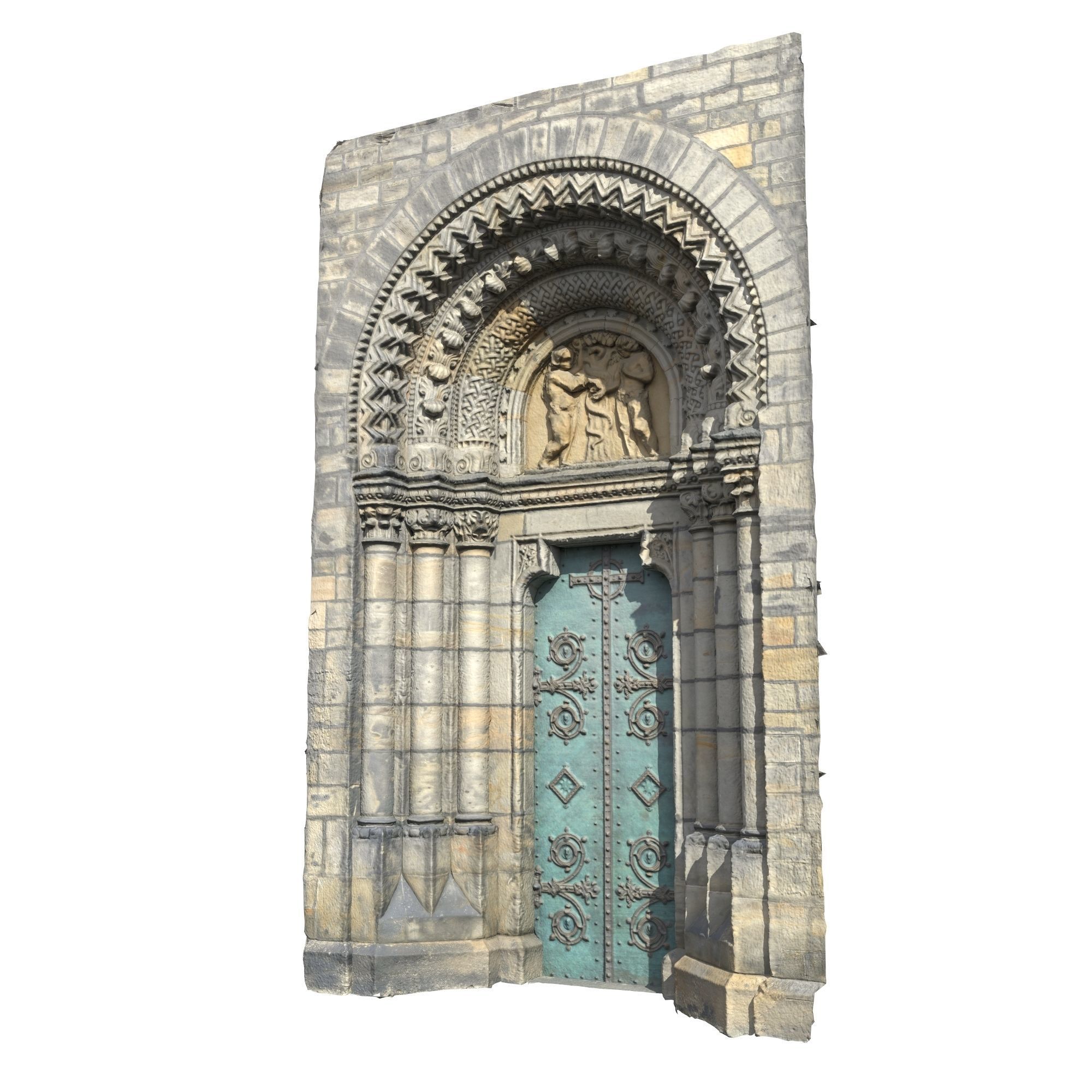 Church portal Low-poly 3D model_31